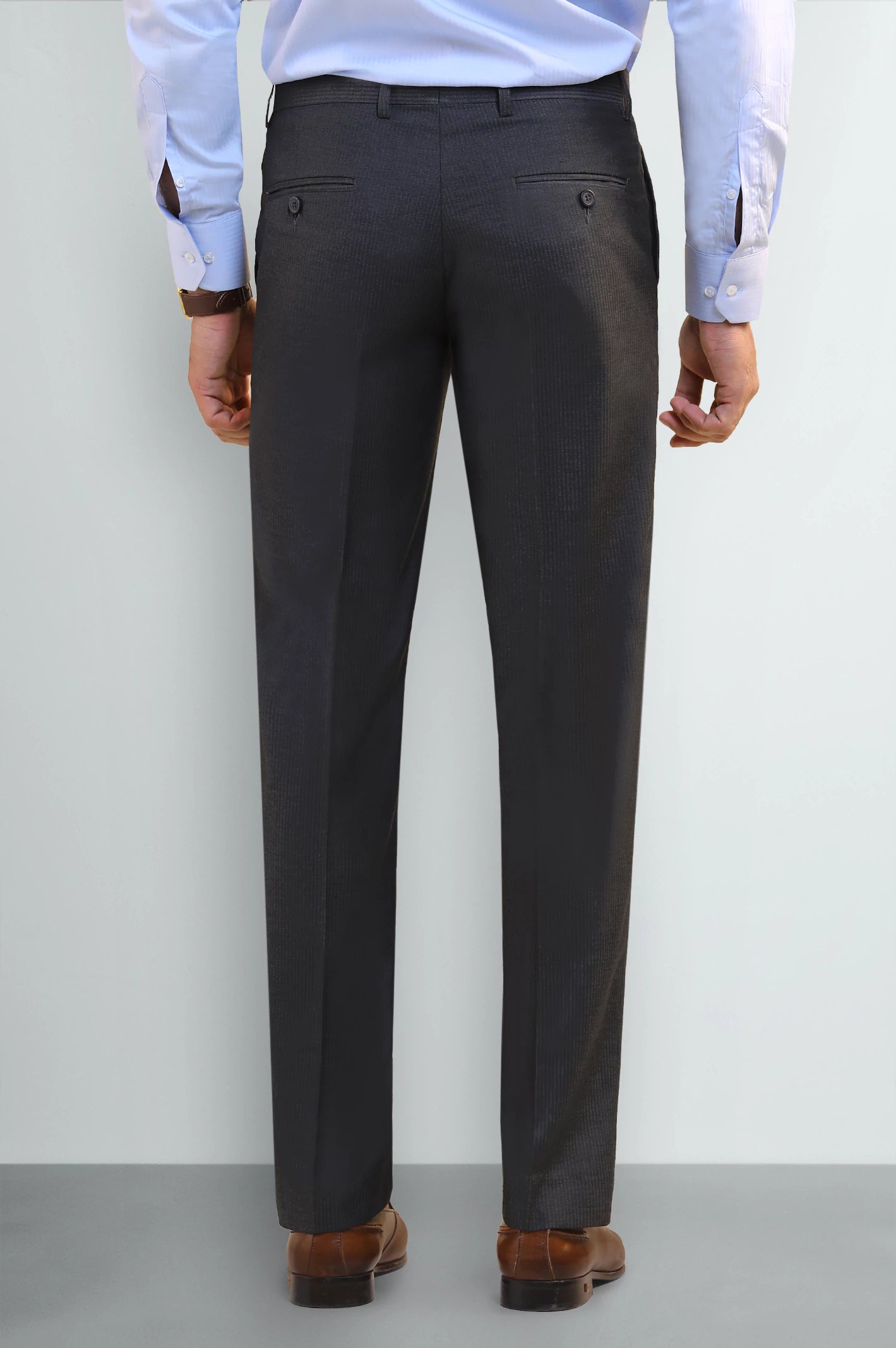Dark Grey Smart Fit Formal Trouser - Image 3