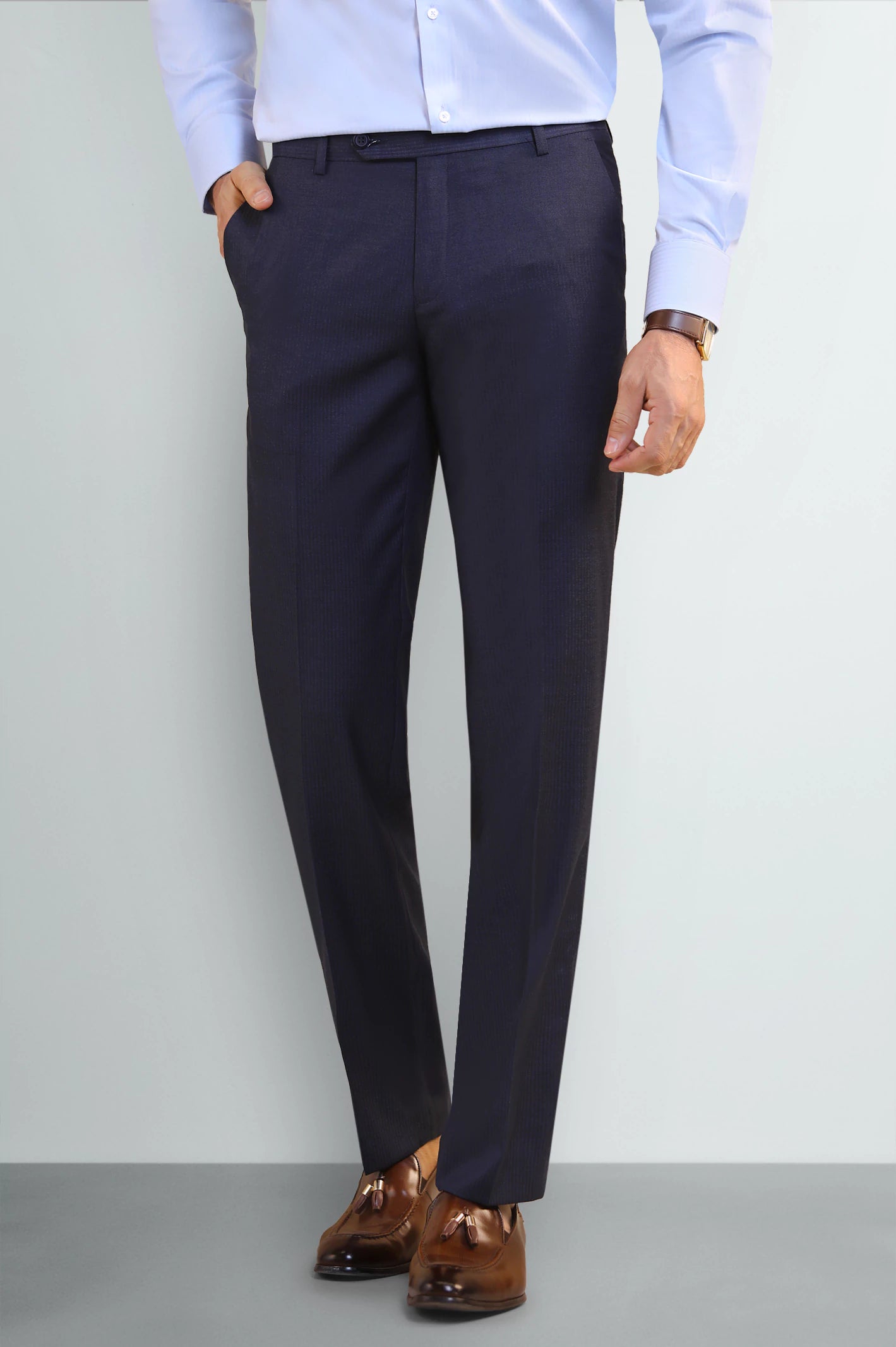 Navy Blue Smart Fit Formal Trouser