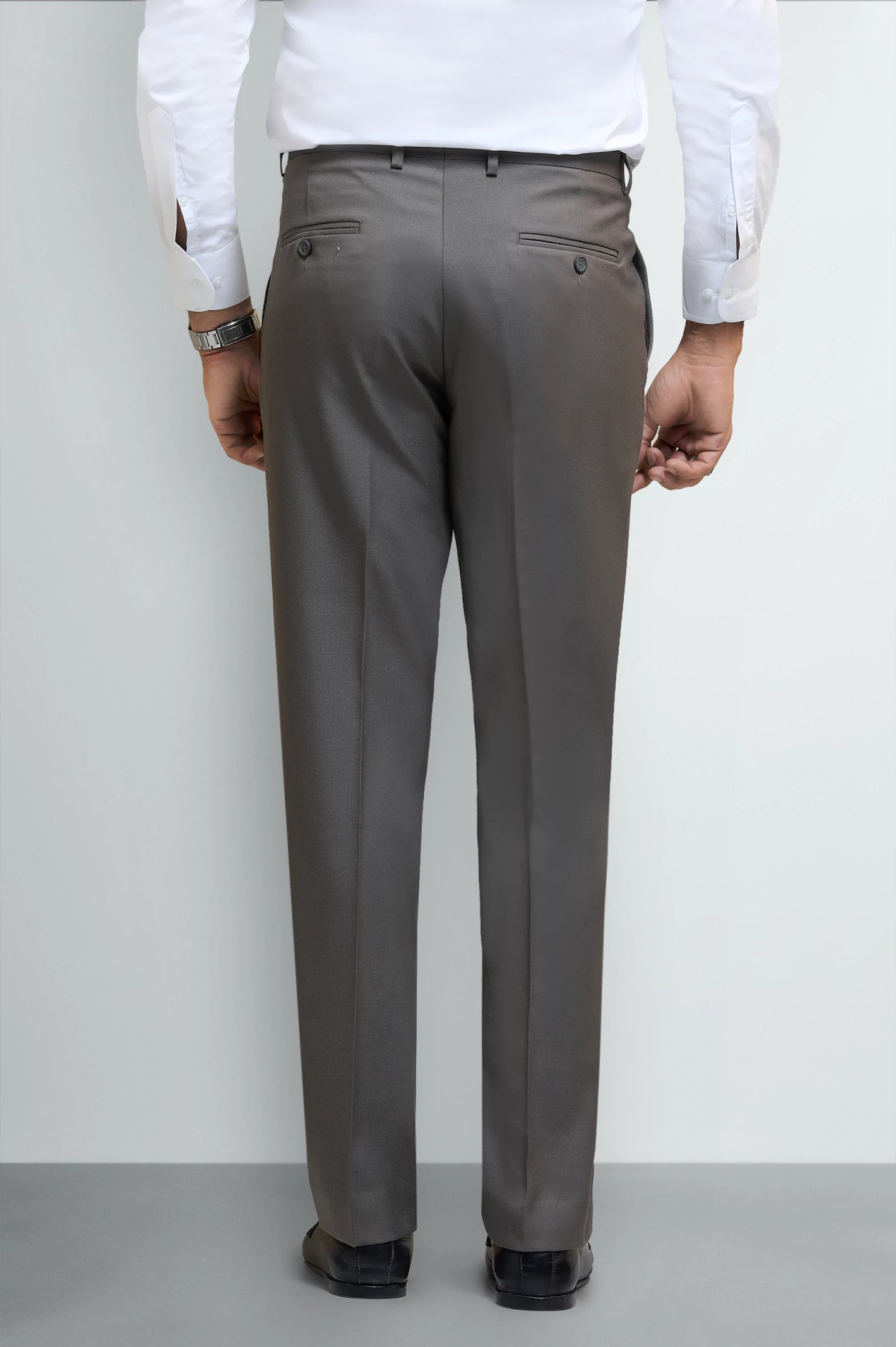 Brown Regular Fit Formal Trouser - Image 3