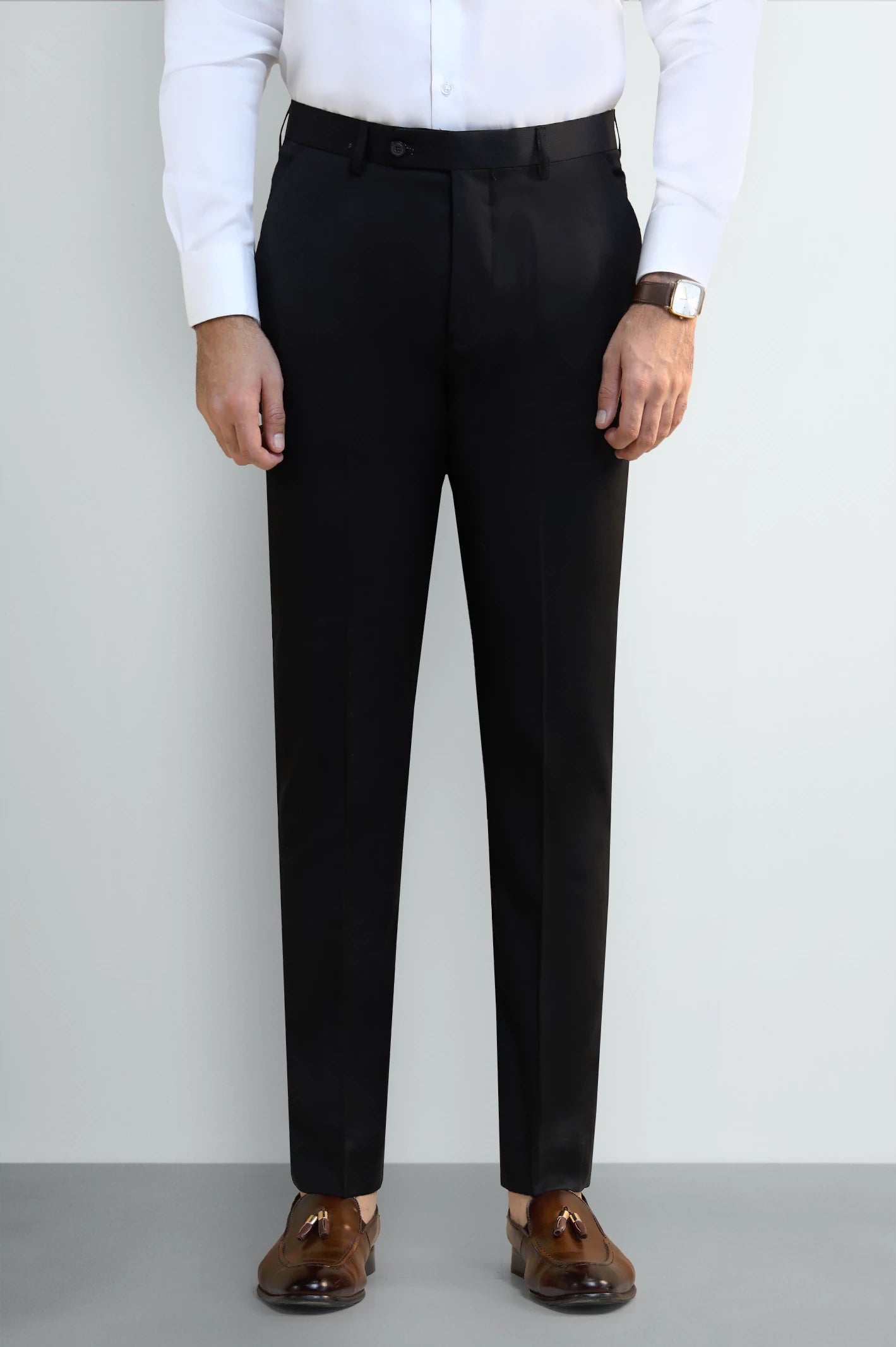 Black Regular Fit Formal Trouser