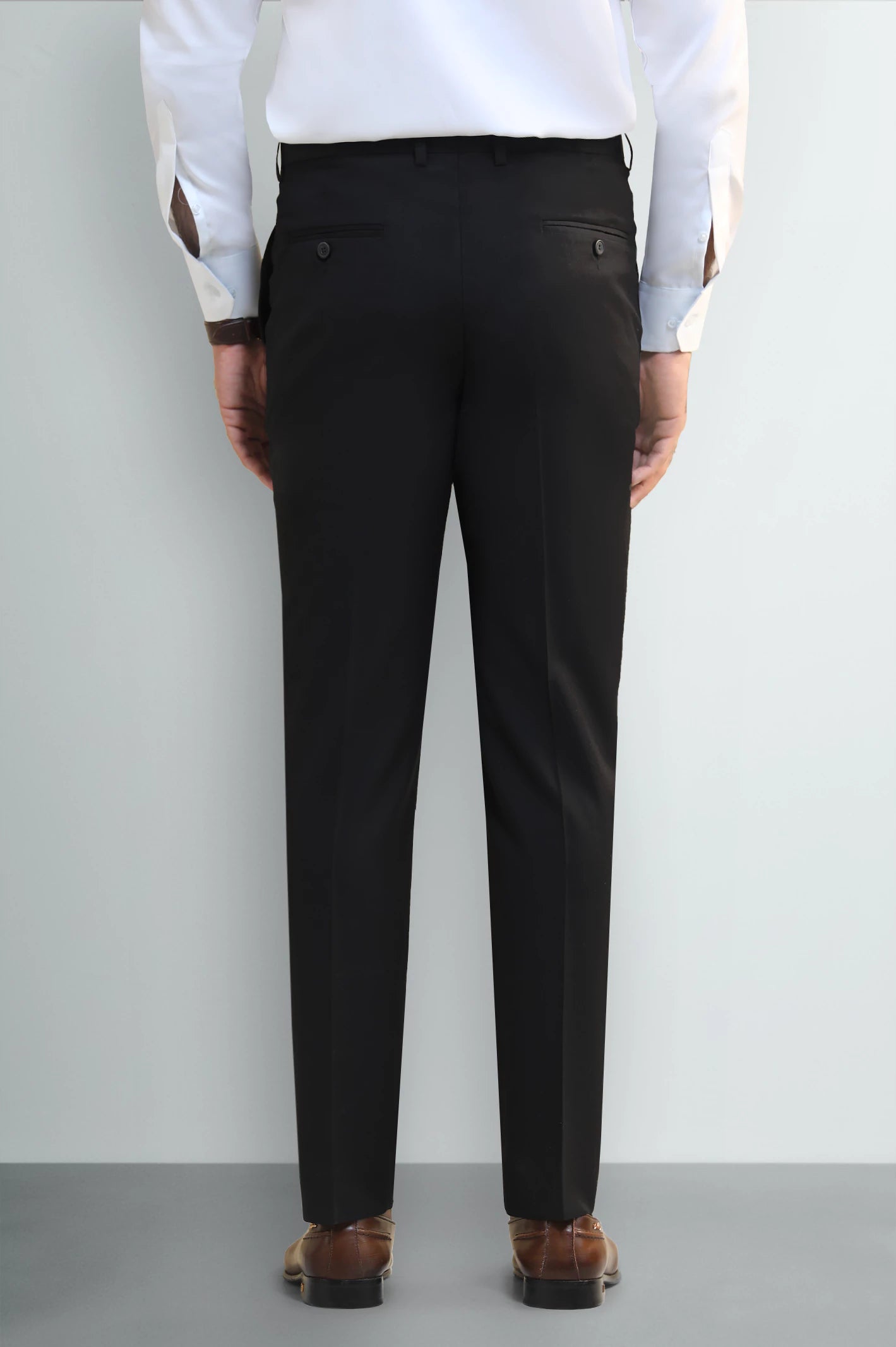 Black Regular Fit Formal Trouser - Image 3