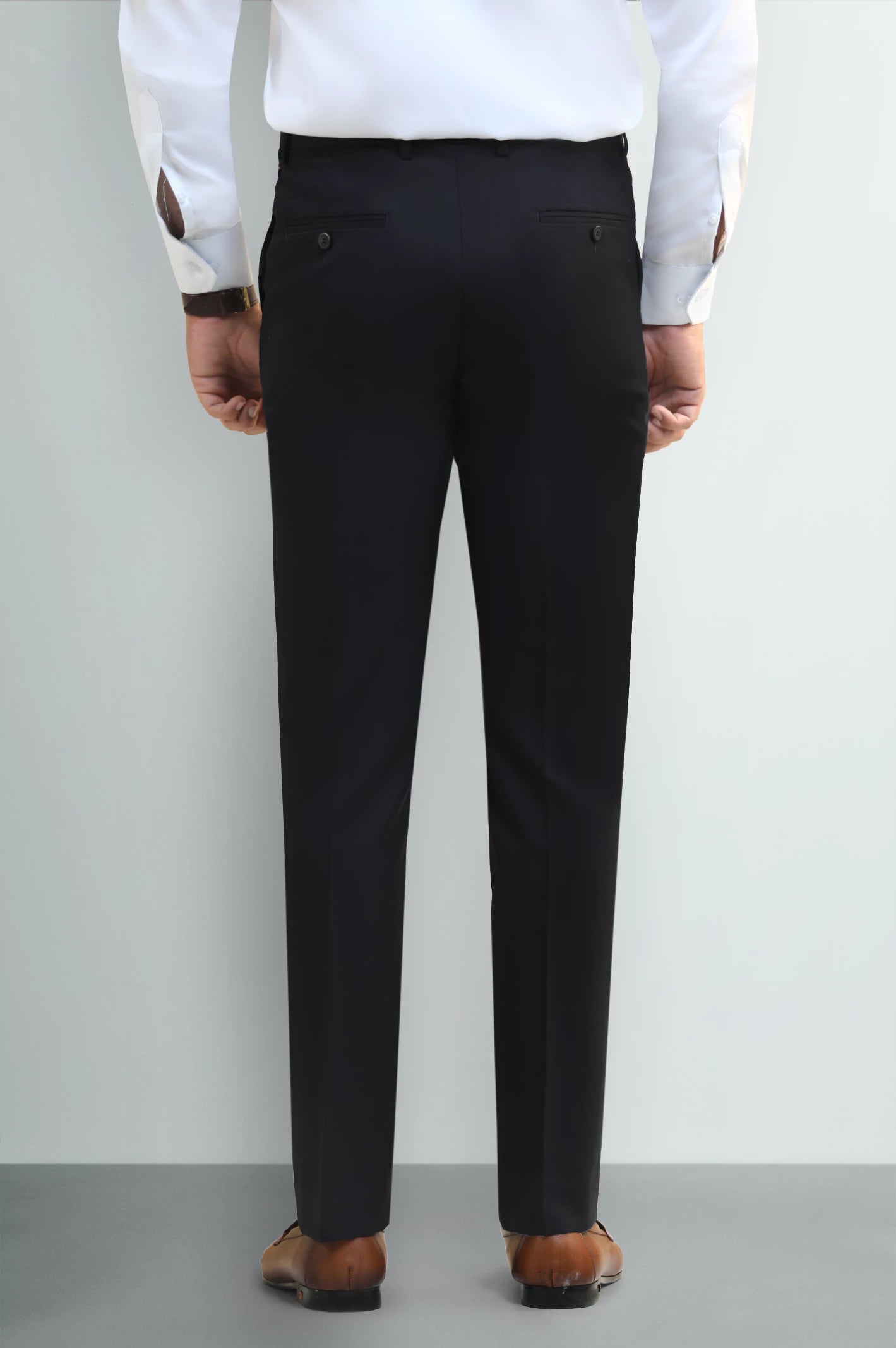 Black Regular Fit Formal Trouser - Image 3