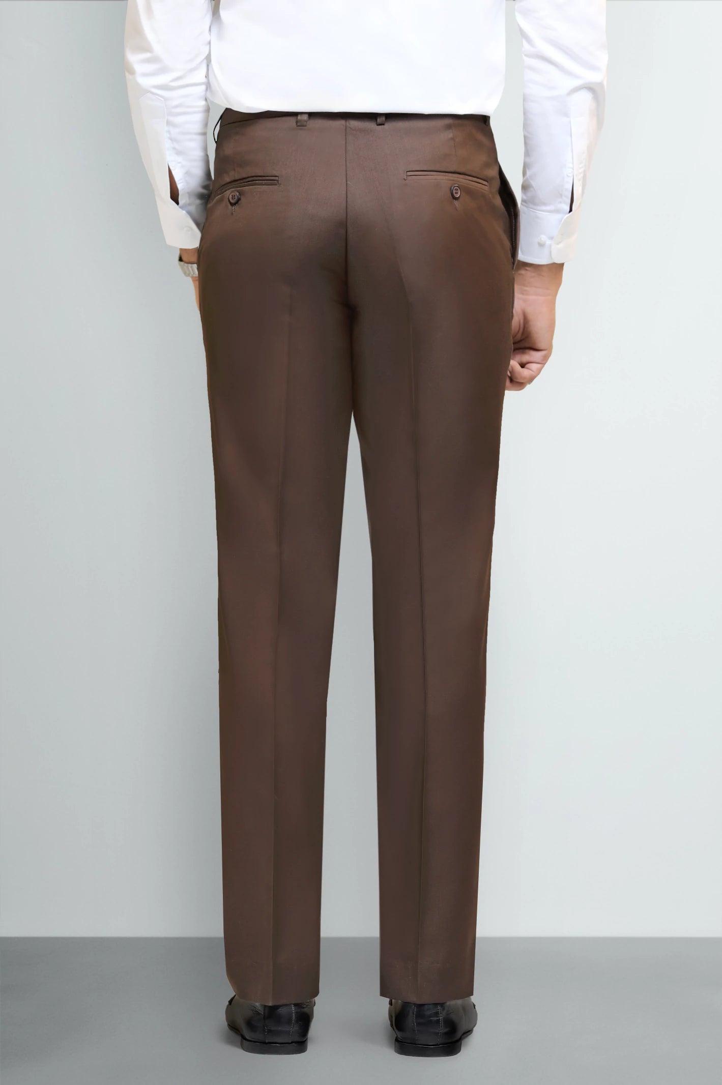 Brown Regular Fit Formal Trouser - Image 3