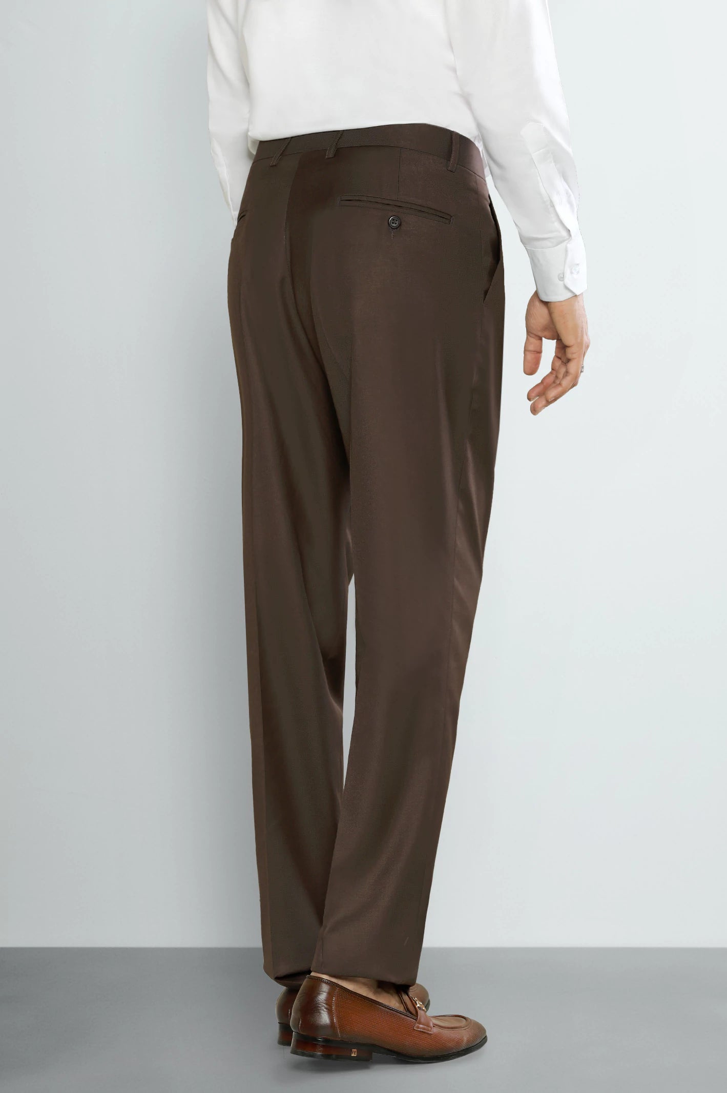 Brown Smart Fit Formal Trouser - Image 3