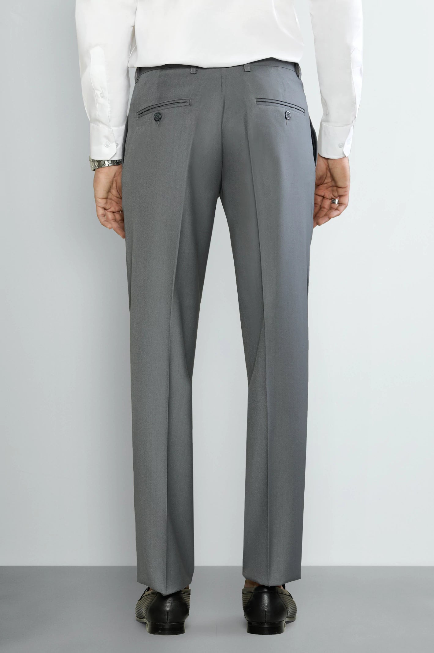 L-Grey Smart Fit Formal Trouser - Image 3
