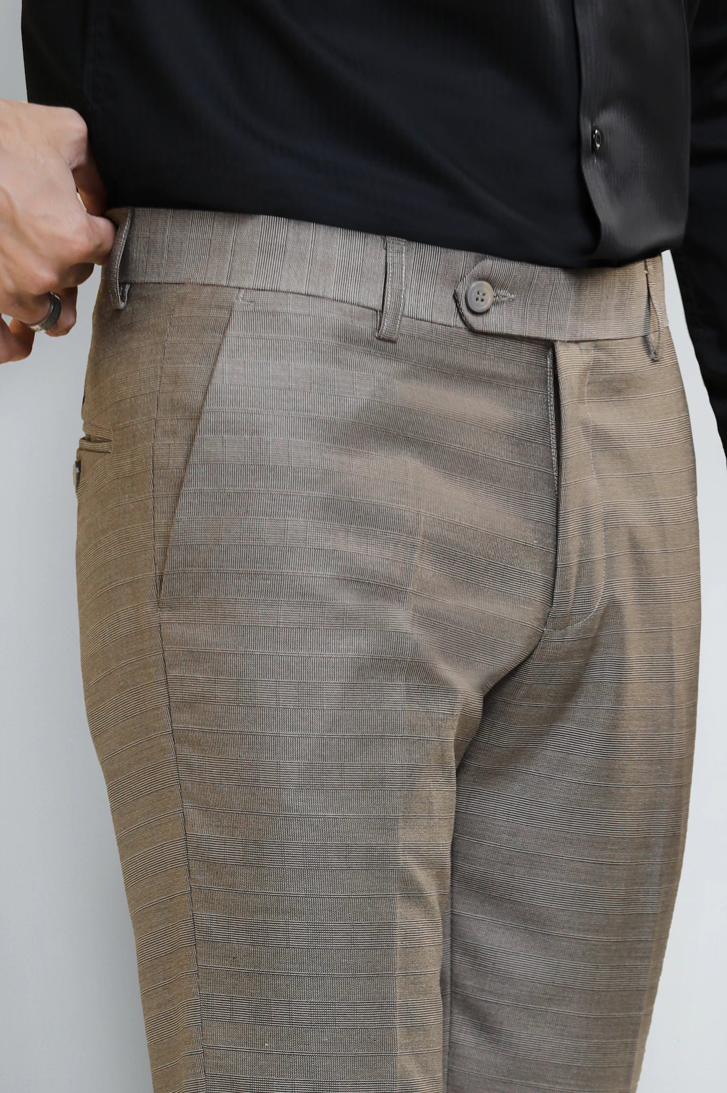 Fawn Slim Fit Formal Trouser - Image 2