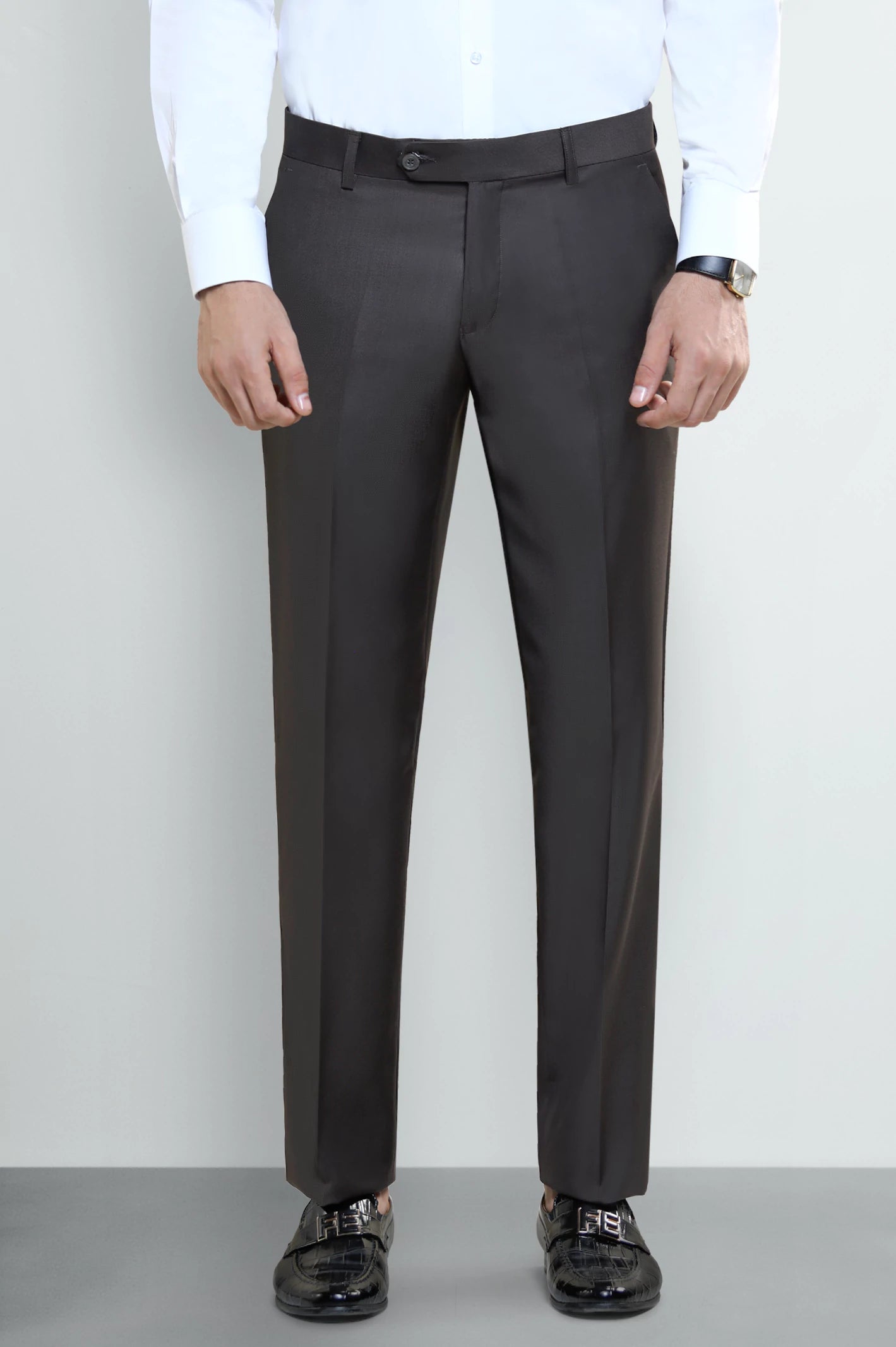 Brown Smart Fit Formal Trouser