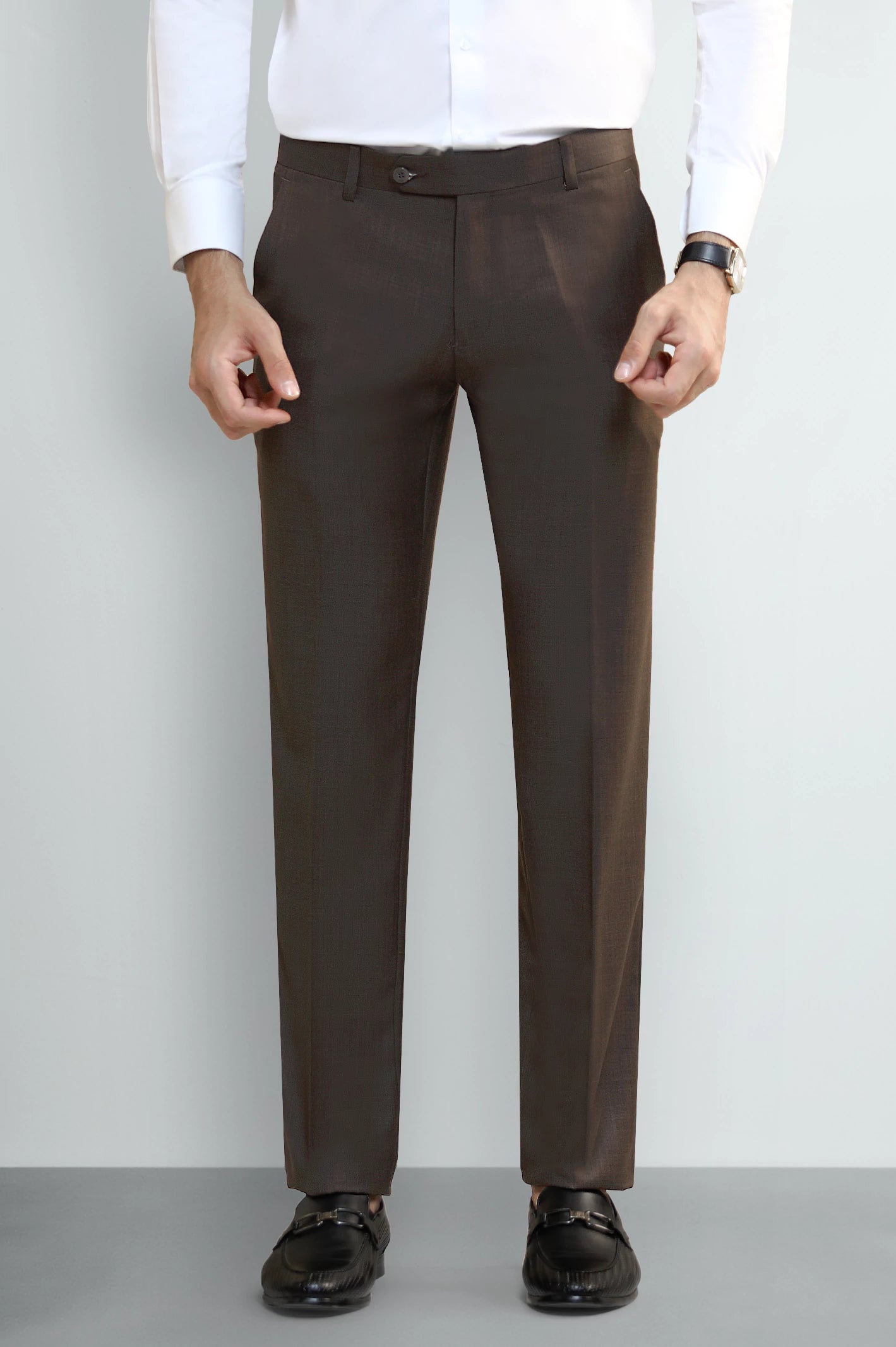 Brown Smart Fit Formal Trouser