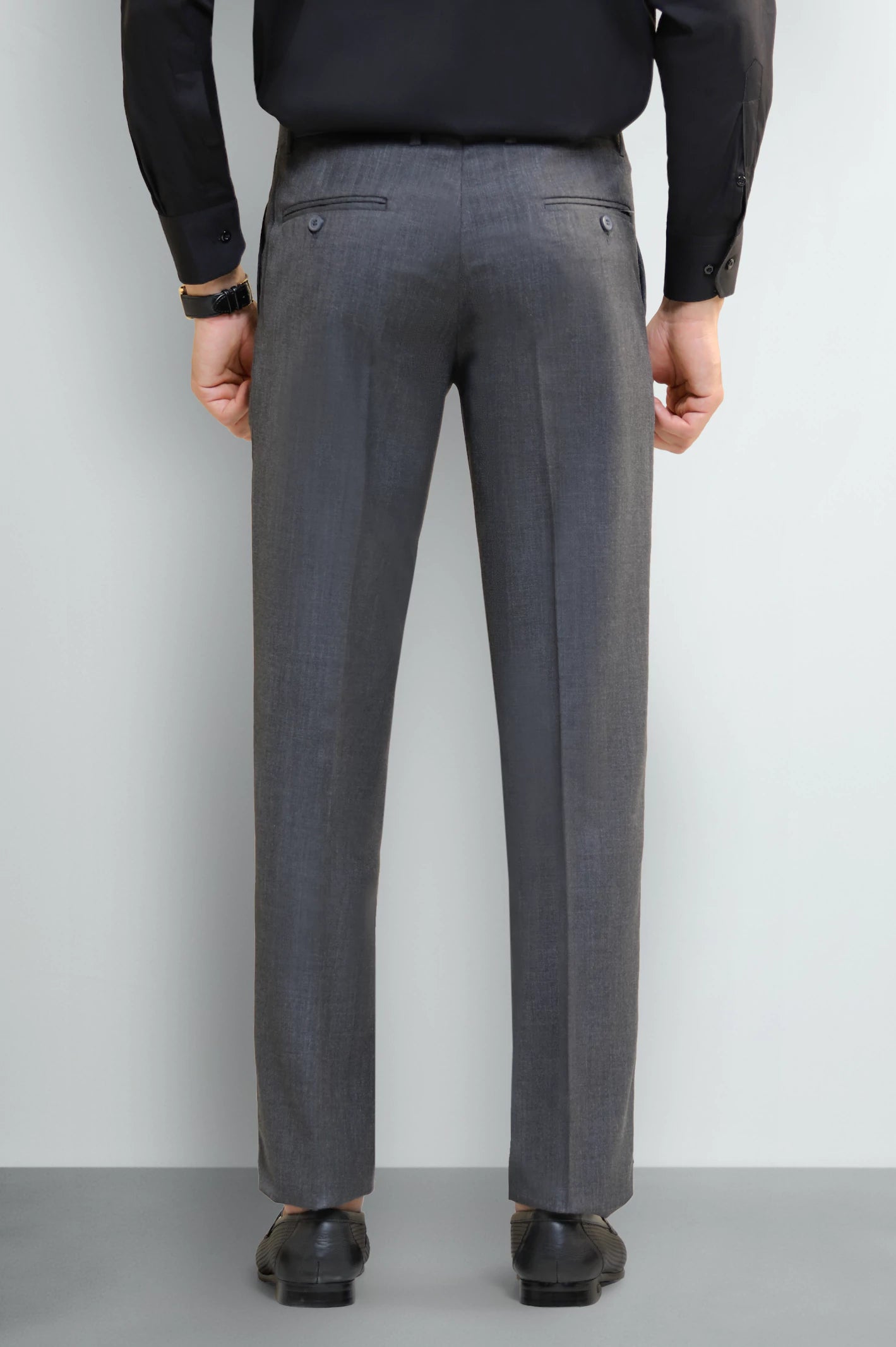 Grey Smart Fit Formal Trouser - Image 3