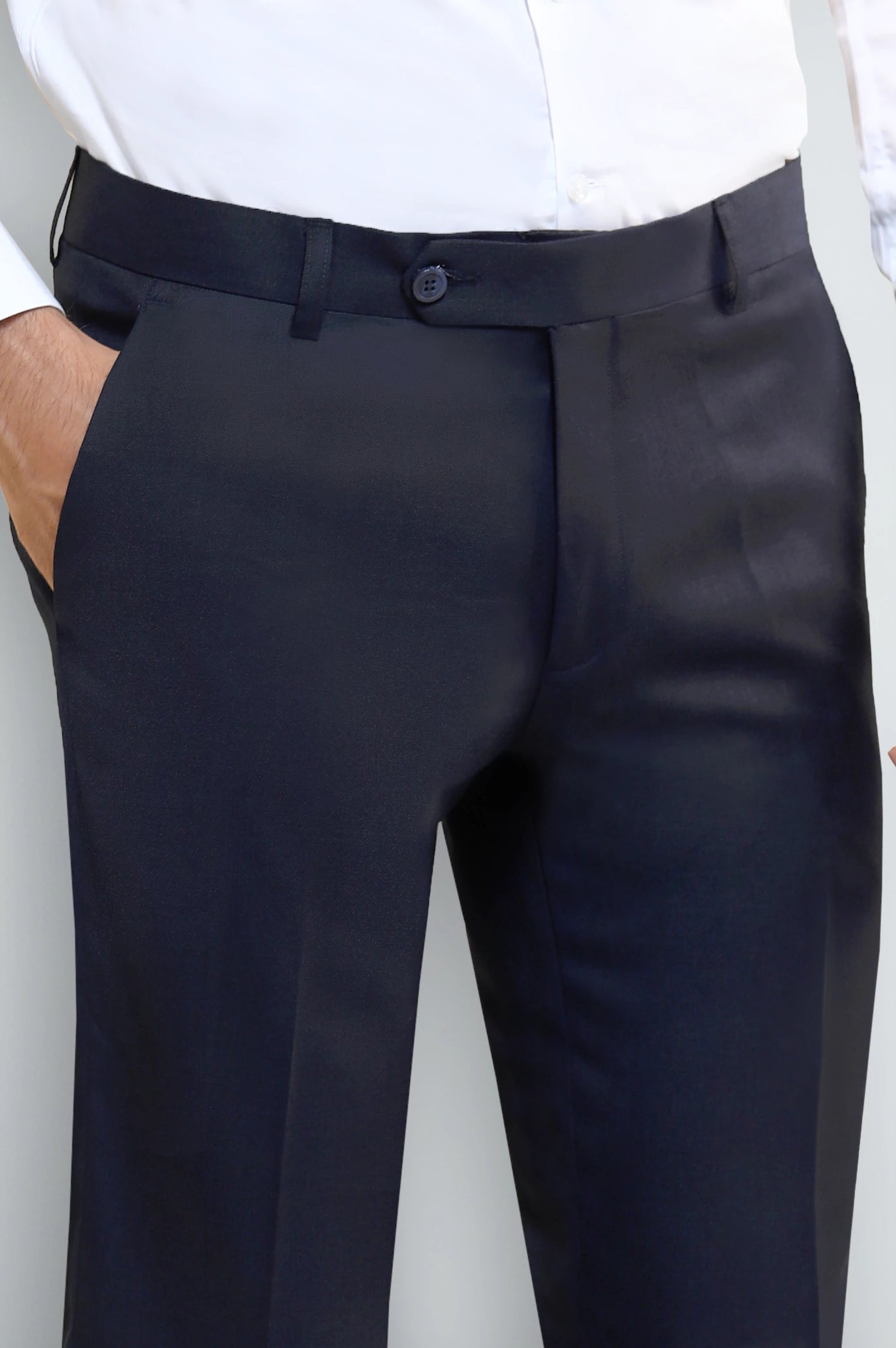 Navy Blue Smart Fit Formal Trouser - Image 2