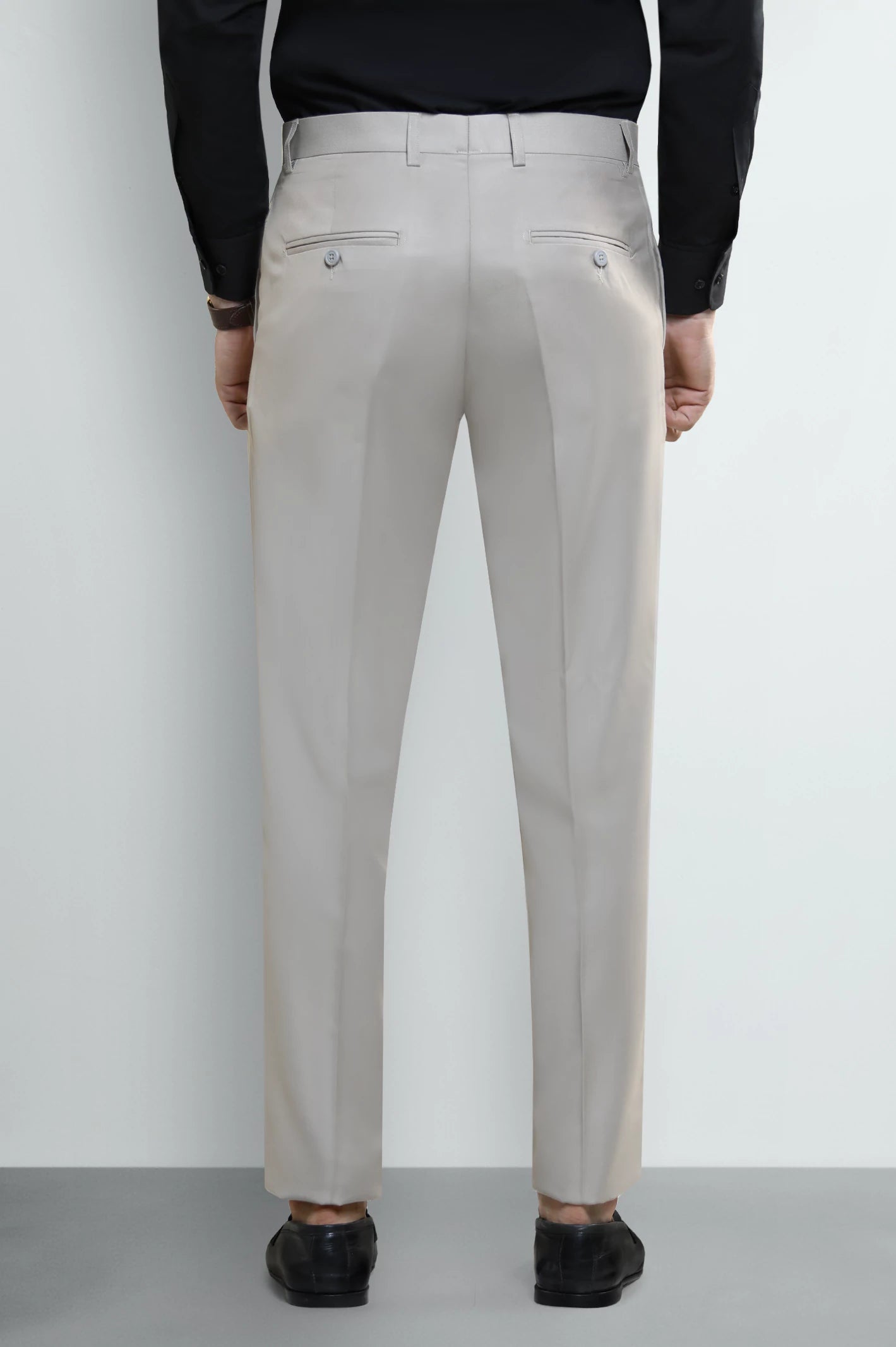 Beige Smart Fit Formal Trouser - Image 3