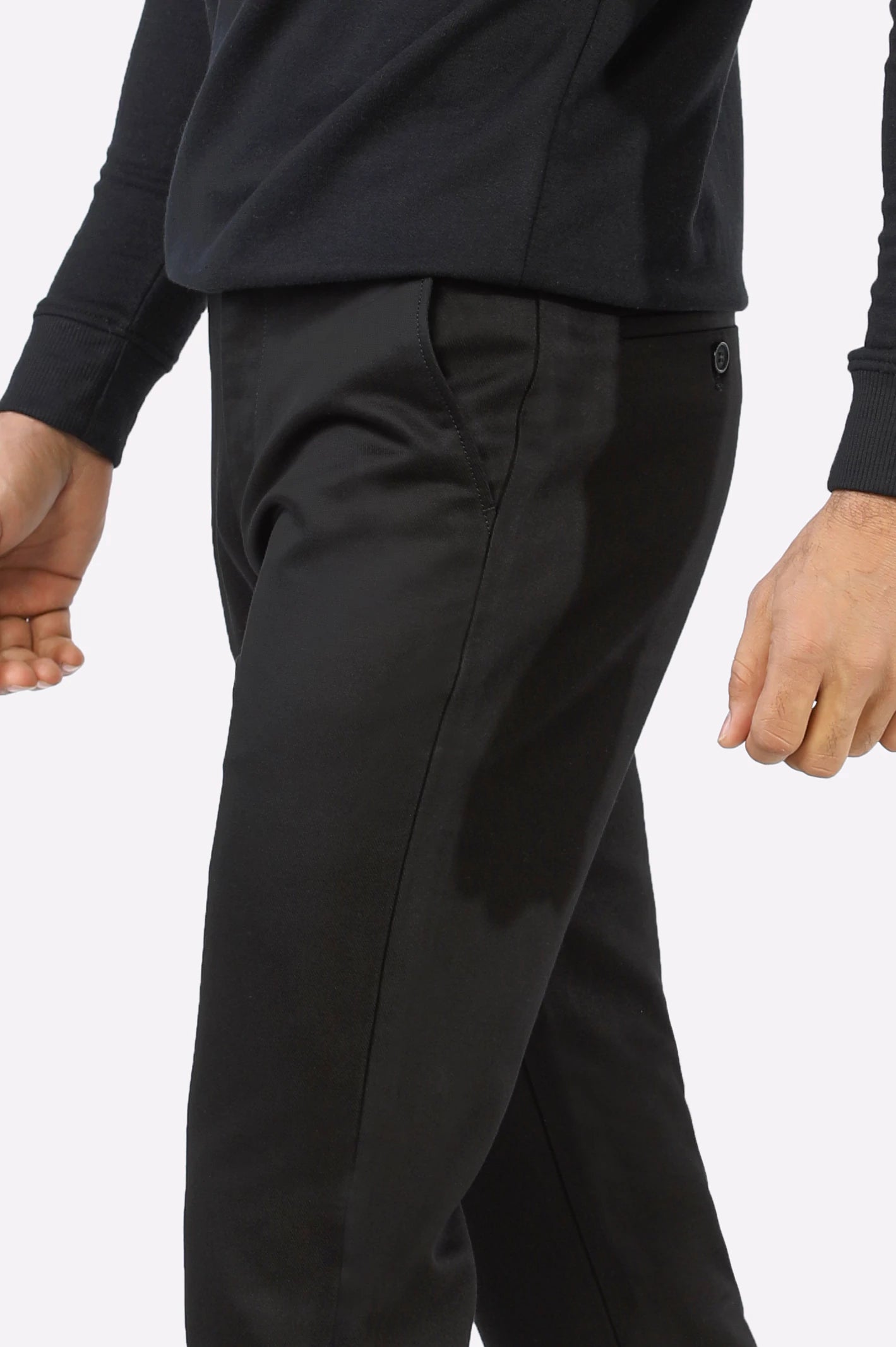Black Smart Fit Cotton Chino - Image 2