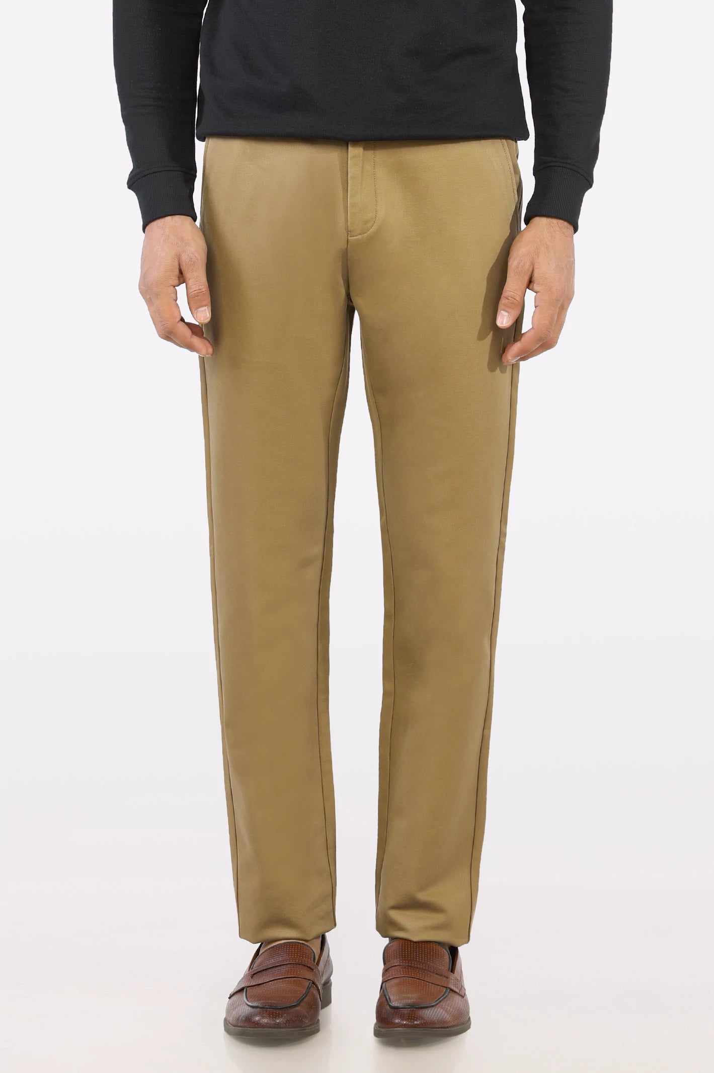 Khaki Smart Fit Cotton Chino - Image 3