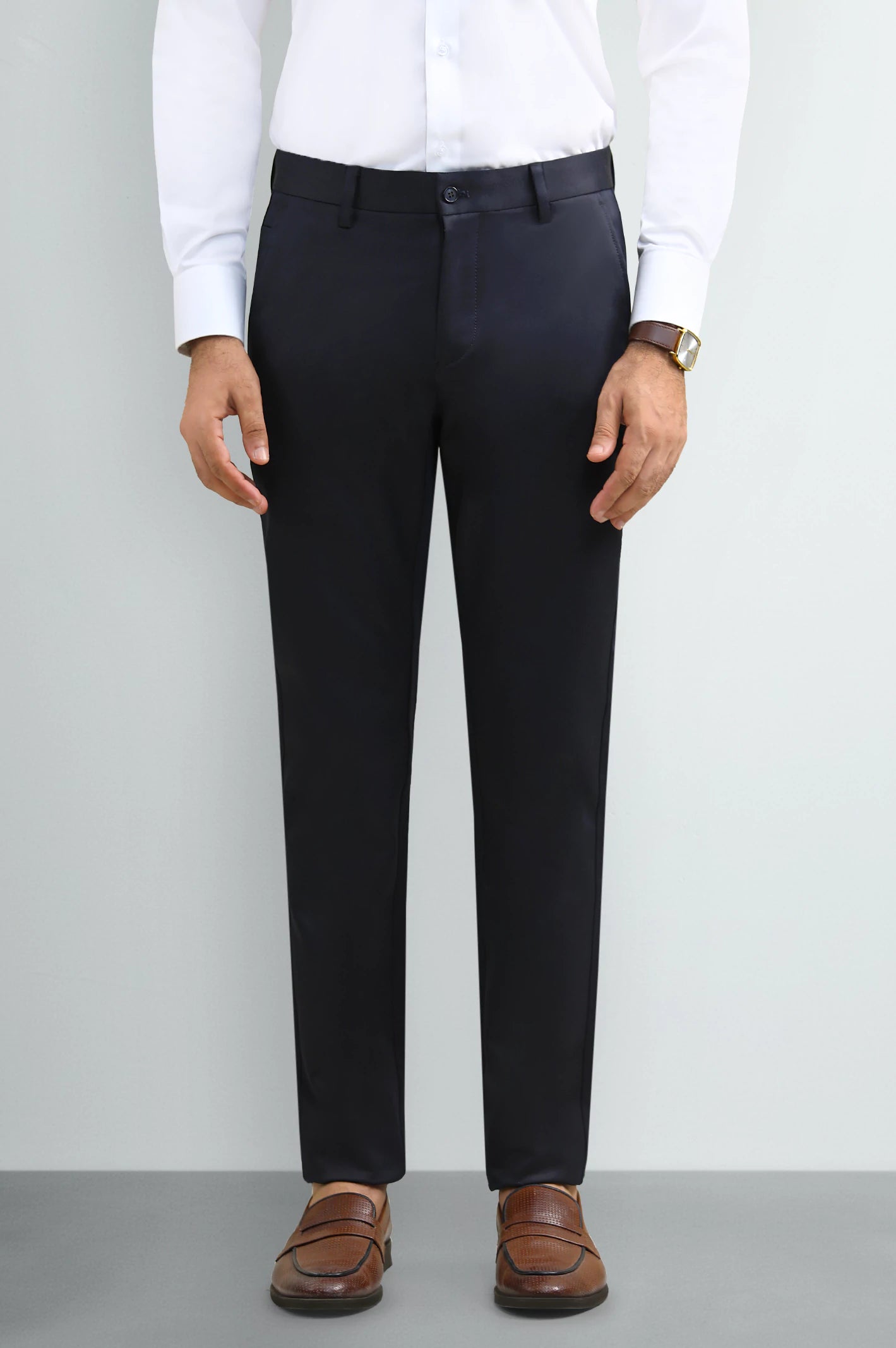Navy Blue Smart Fit Cotton Chino