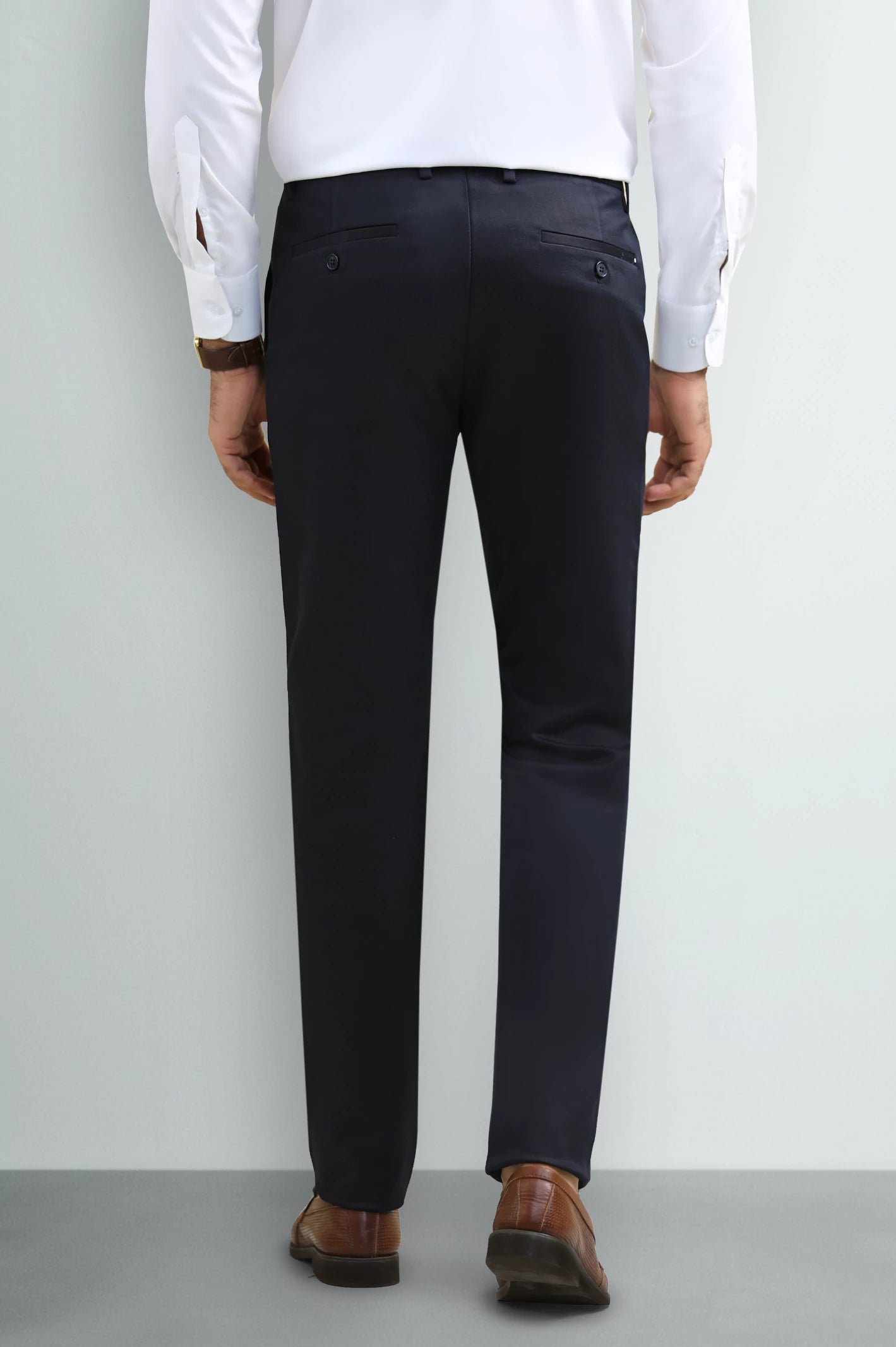Navy Blue Smart Fit Cotton Chino - Image 3
