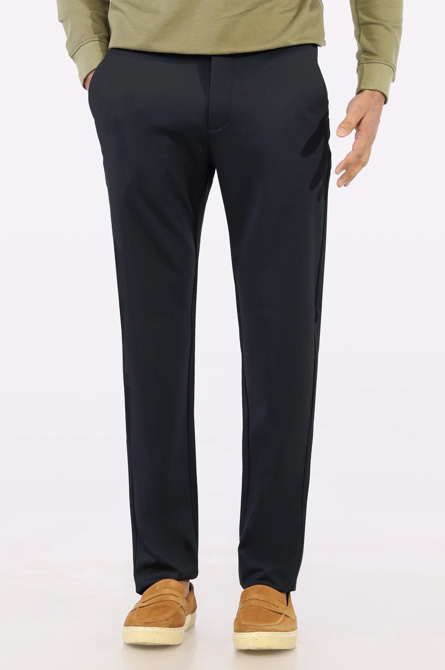 Navy Blue Smart Fit Cotton Chino - Image 3