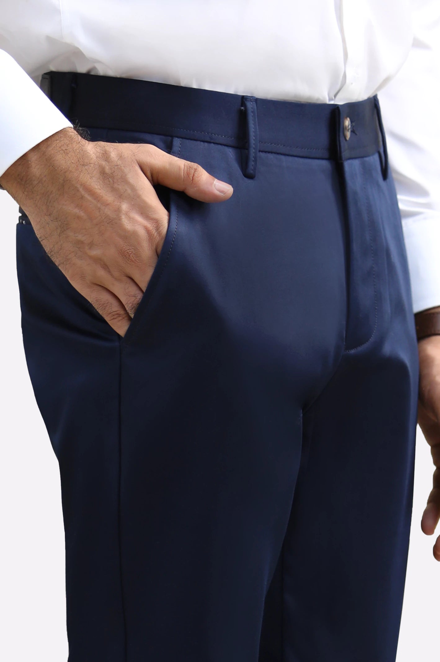 Dark Blue Smart Fit Cotton Chino - Image 2