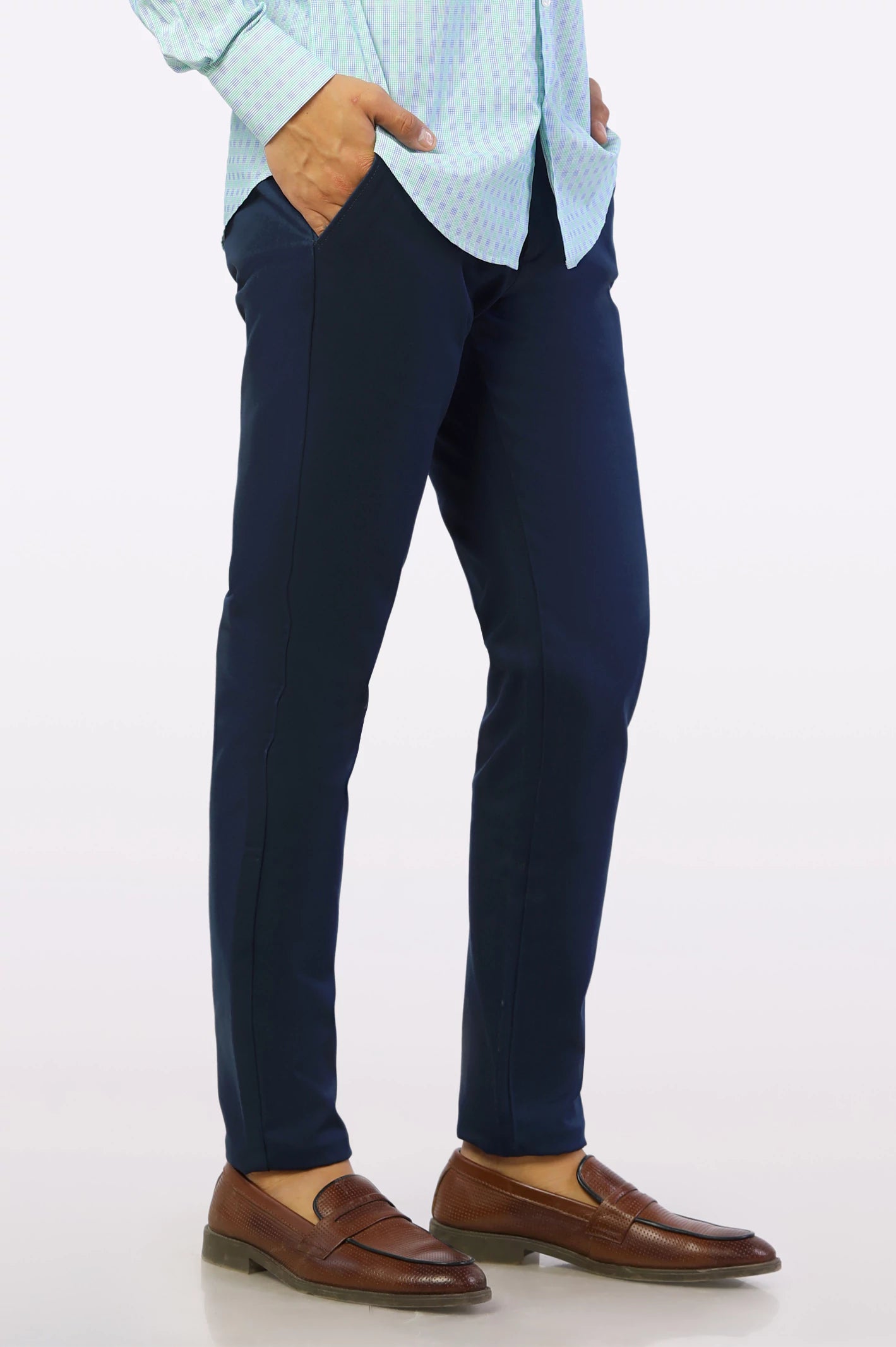Navy Blue Smart Fit Cotton Chino - Image 2