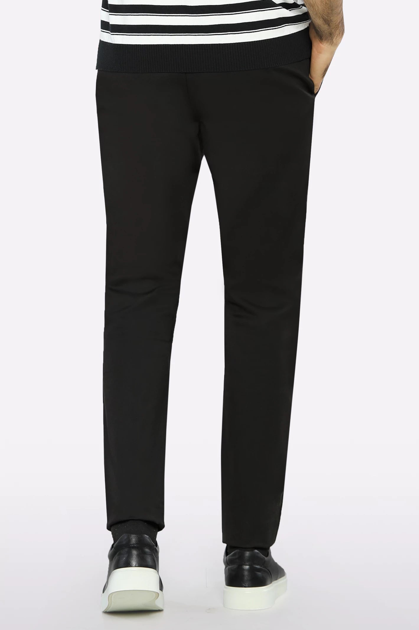 Black Smart Fit Cotton Chino - Image 3