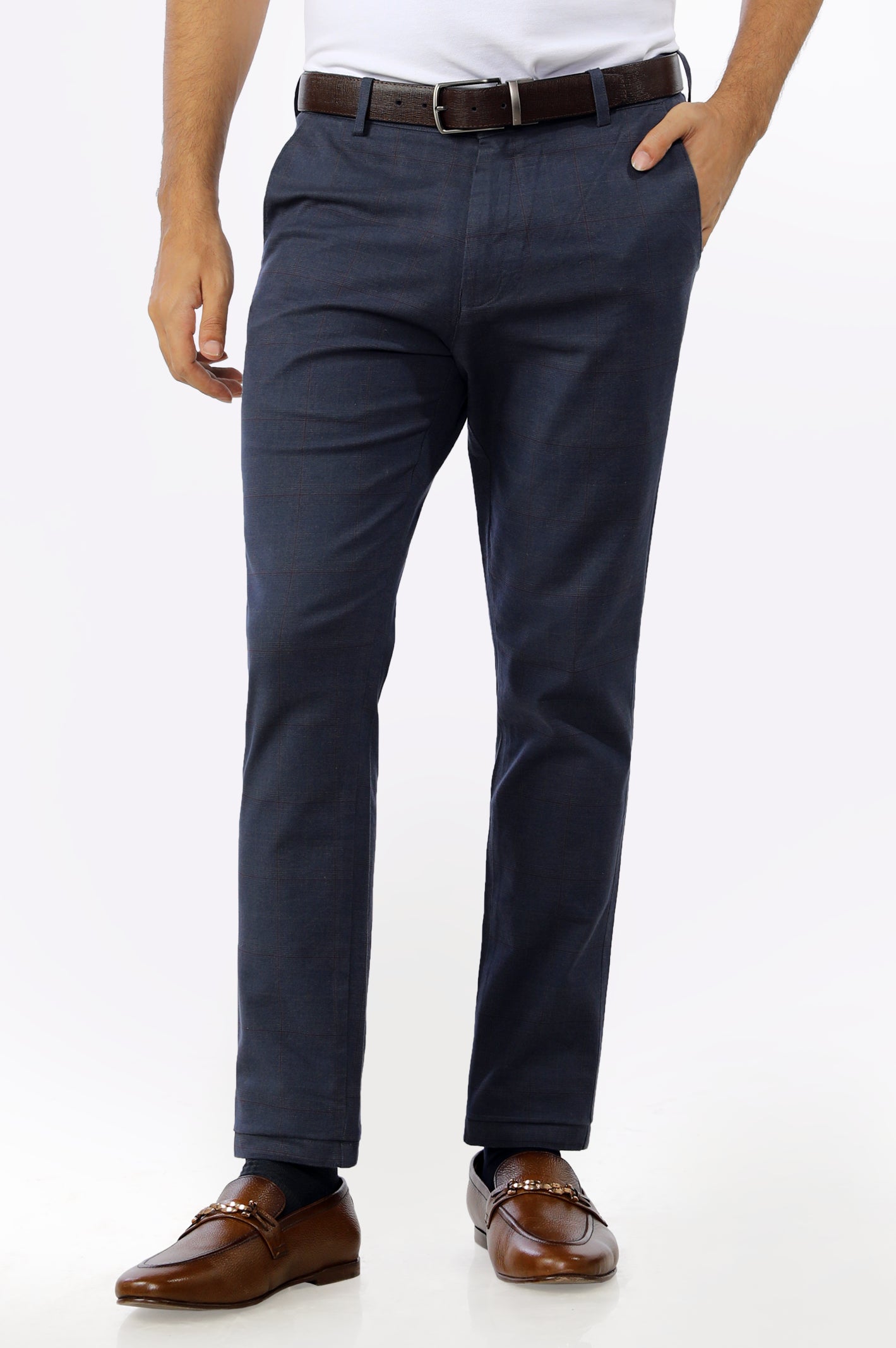 Navy Blue Smart Fit Cotton Chino