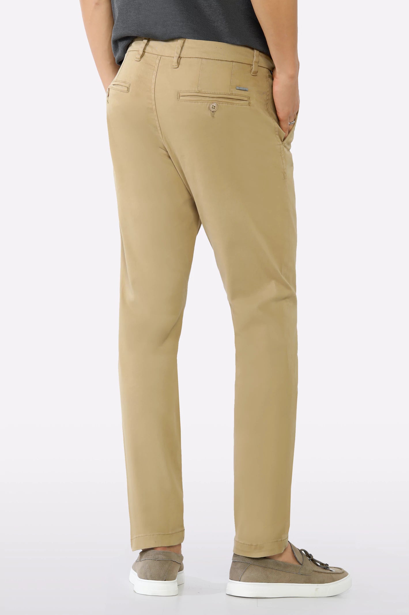 Khaki Smart Fit Cotton Chino - Image 3