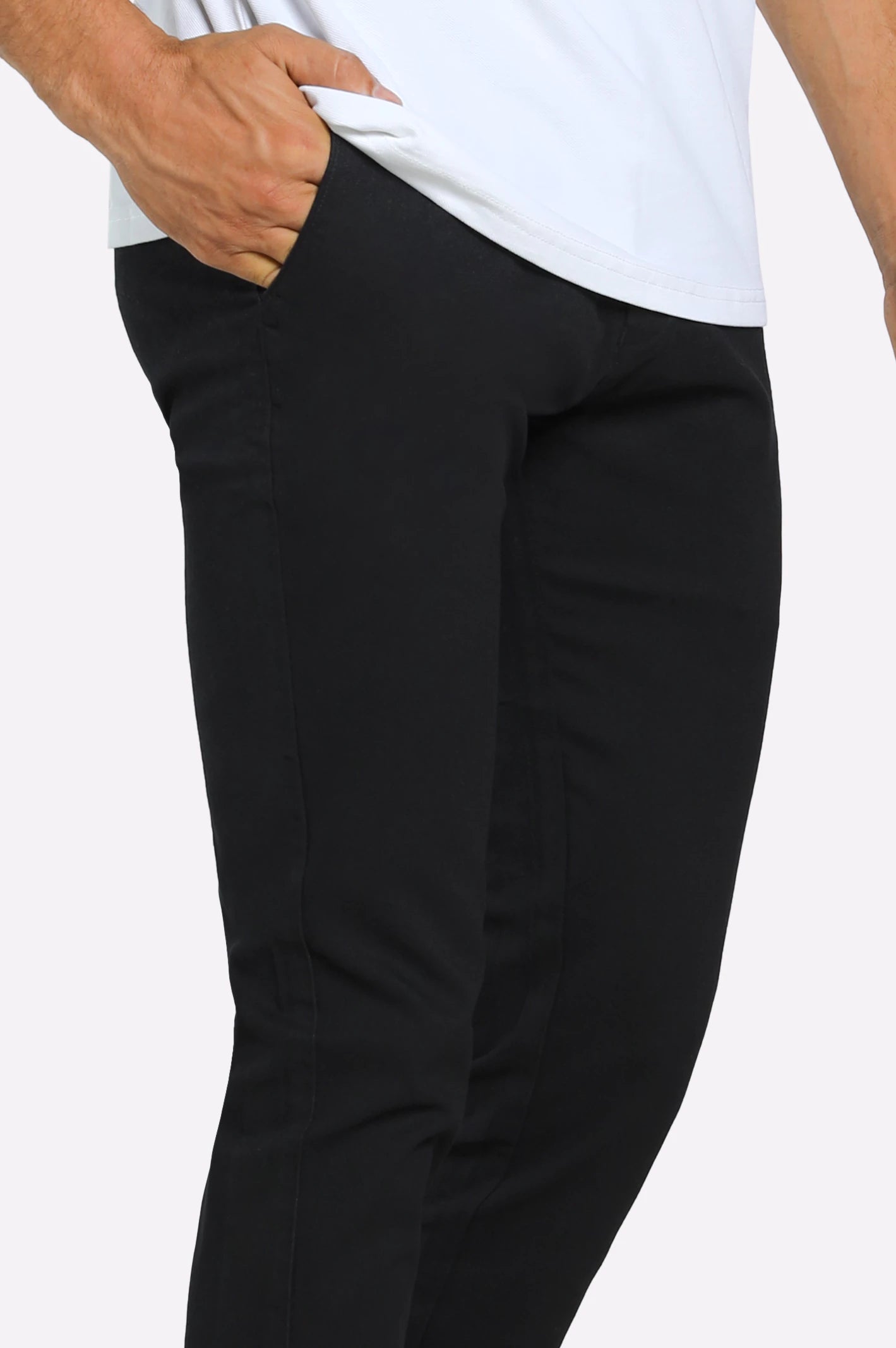 Black Smart Fit Cotton Chino - Image 2