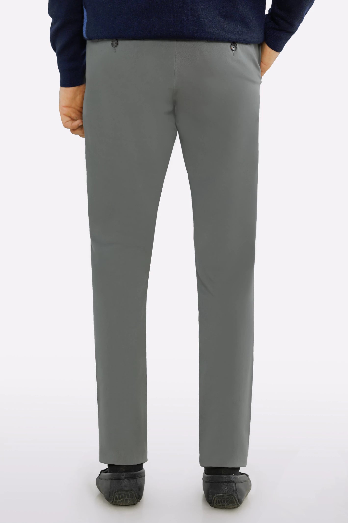 Grey Smart Fit Cotton Chino - Image 3