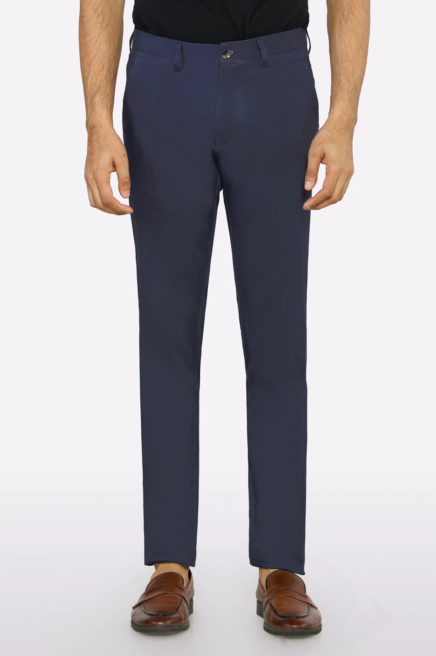Navy Blue Smart Fit Cotton Chino