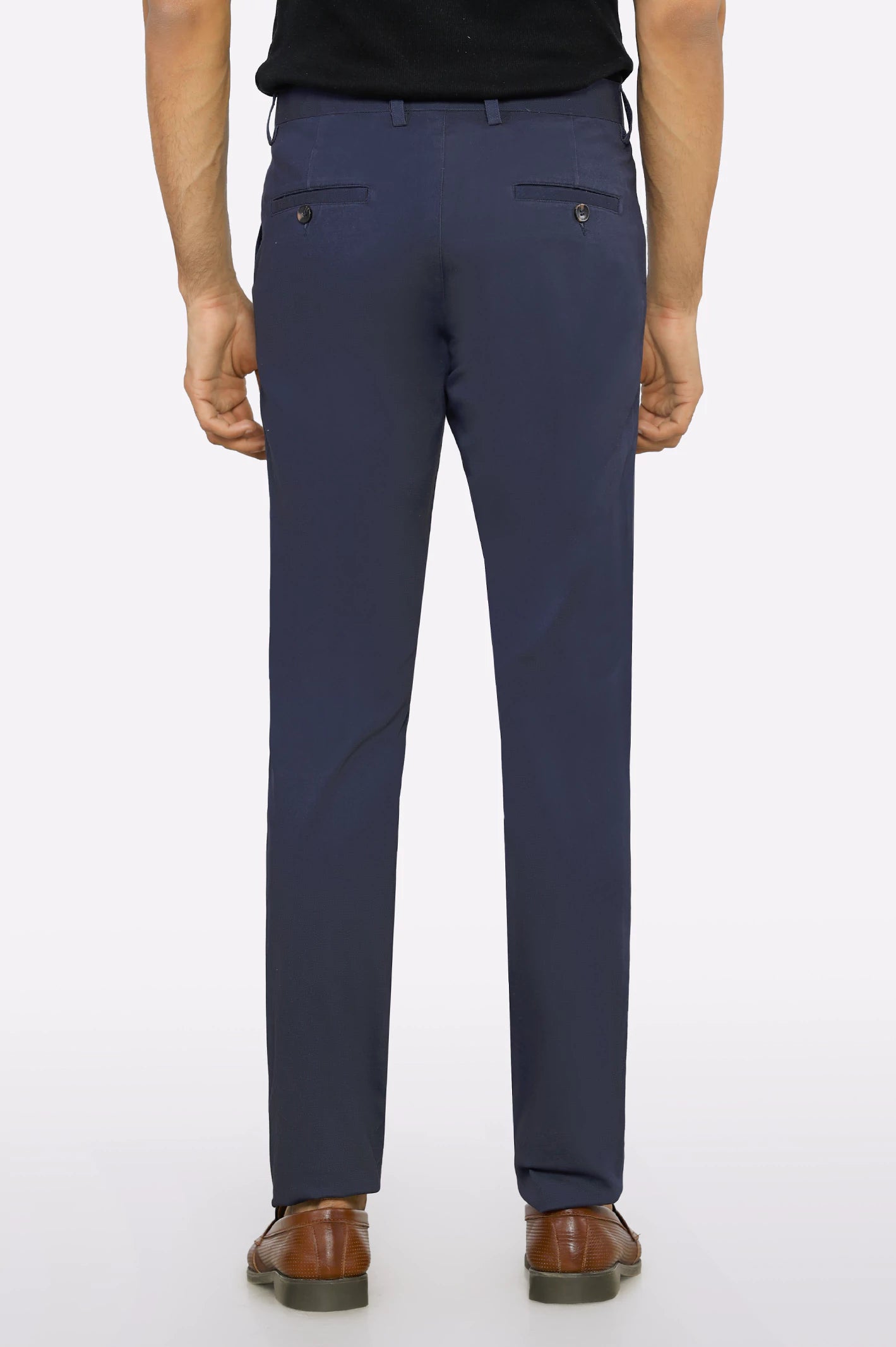 Navy Blue Smart Fit Cotton Chino - Image 3