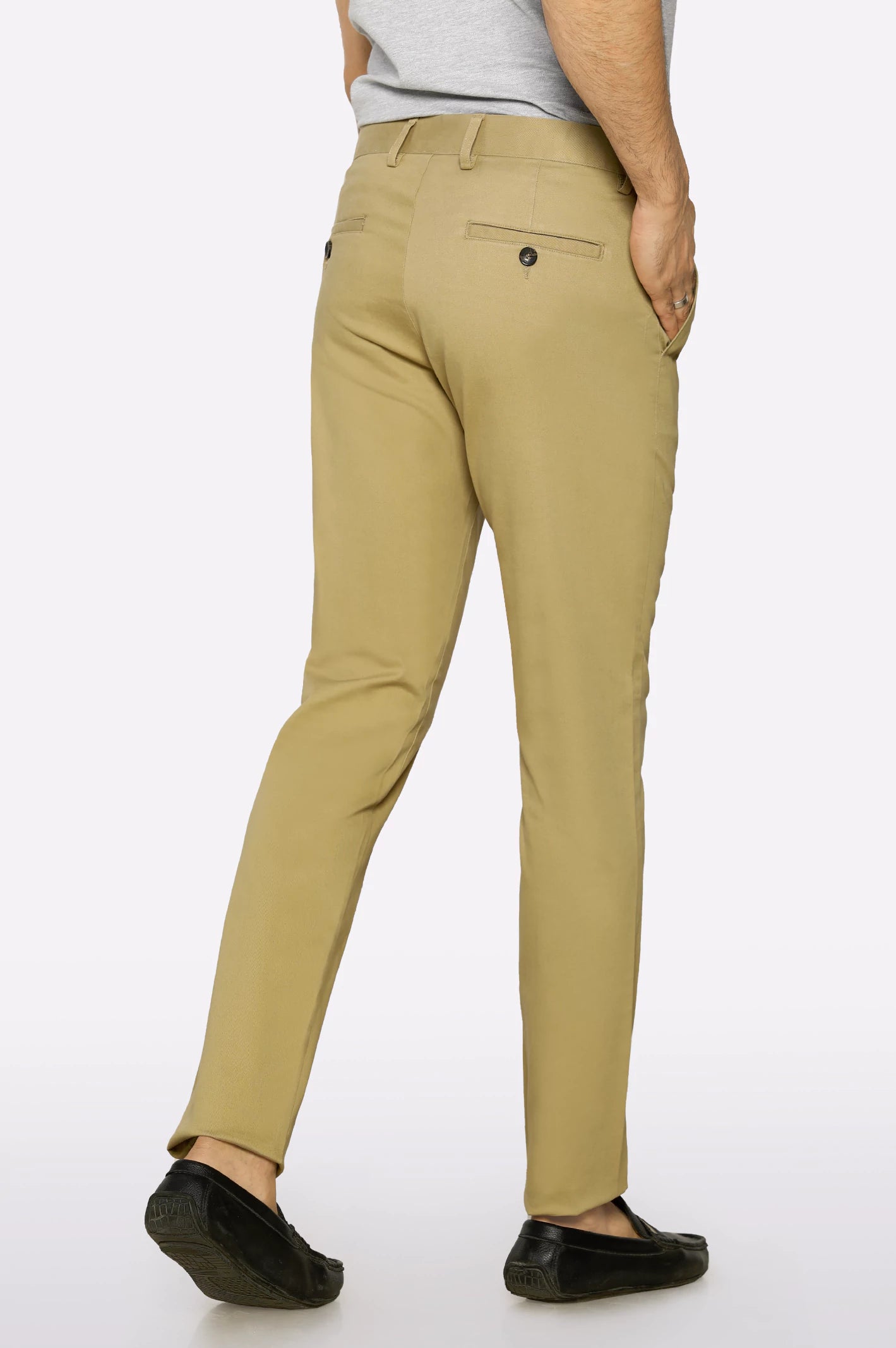 Khaki Smart Fit Cotton Chino - Image 3