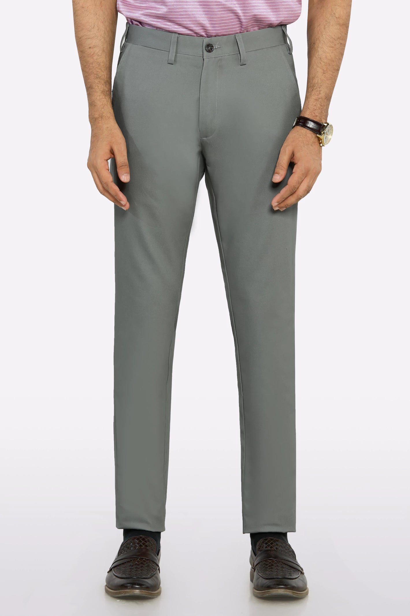 Charcoal Smart Fit Cotton Chino