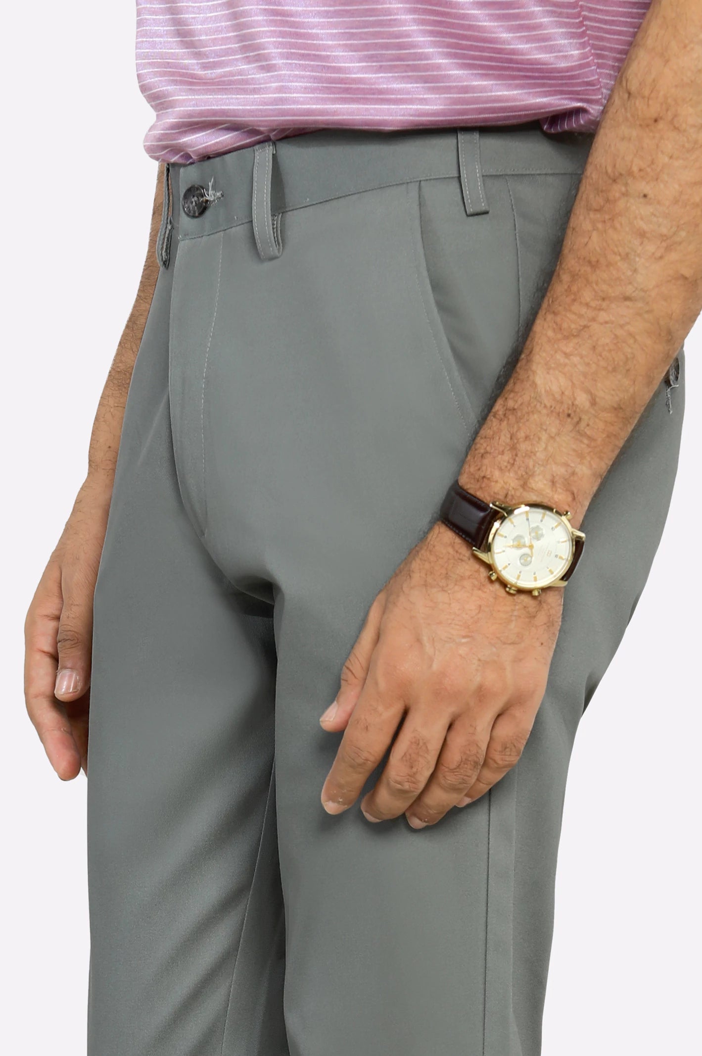 Charcoal Smart Fit Cotton Chino - Image 2