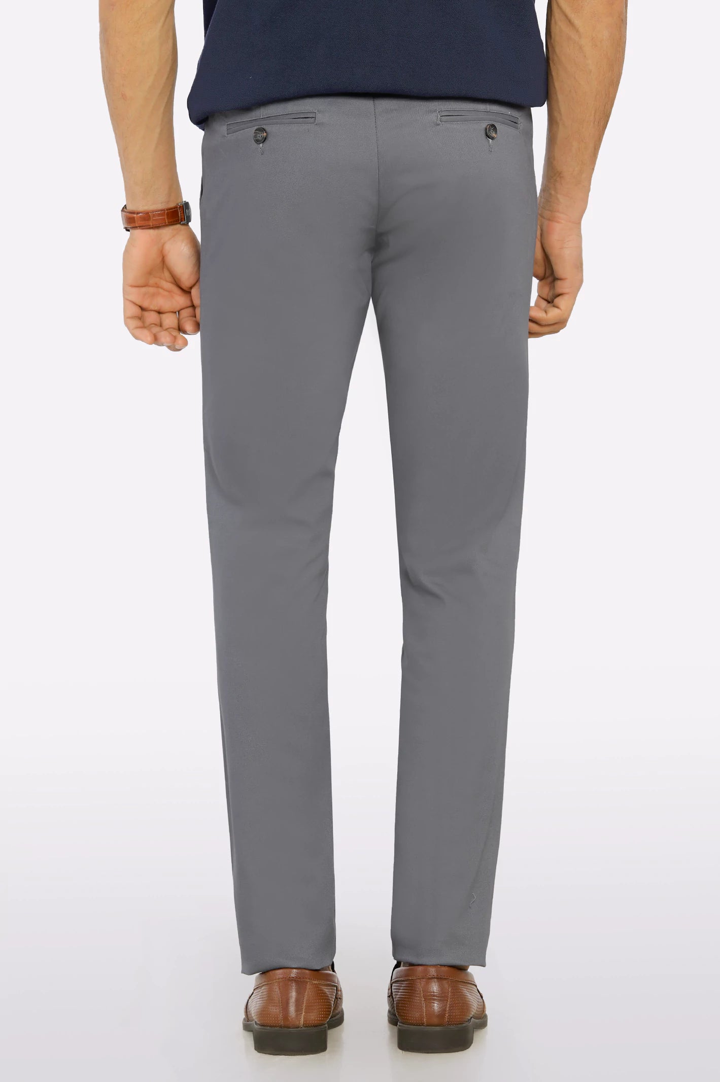 Grey Smart Fit Cotton Chino - Image 3