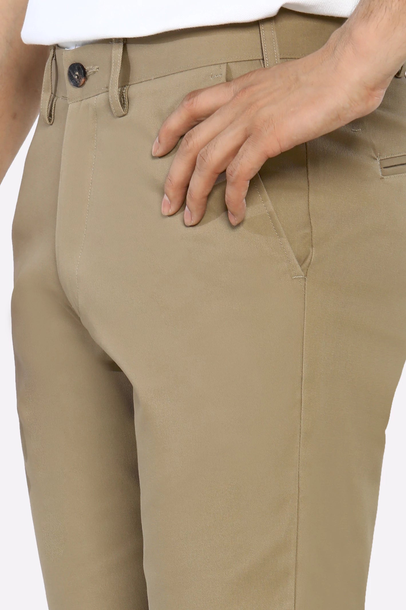 Khaki Smart Fit Cotton Chino - Image 2