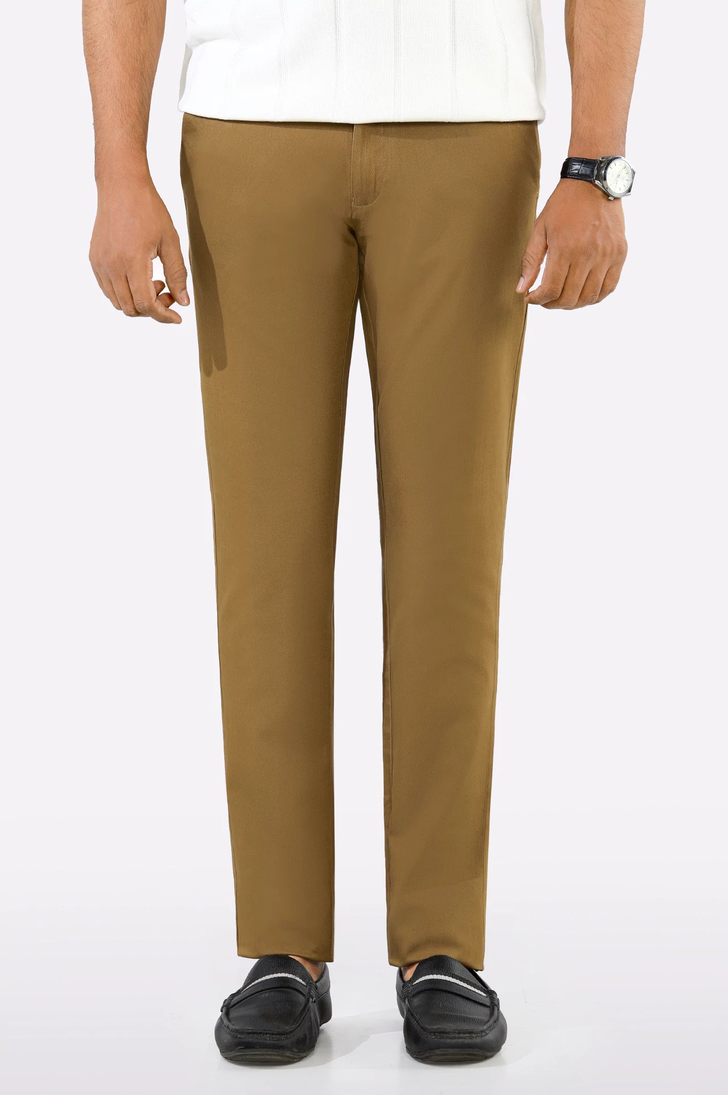 Dark Khaki Smart Fit Cotton Chino