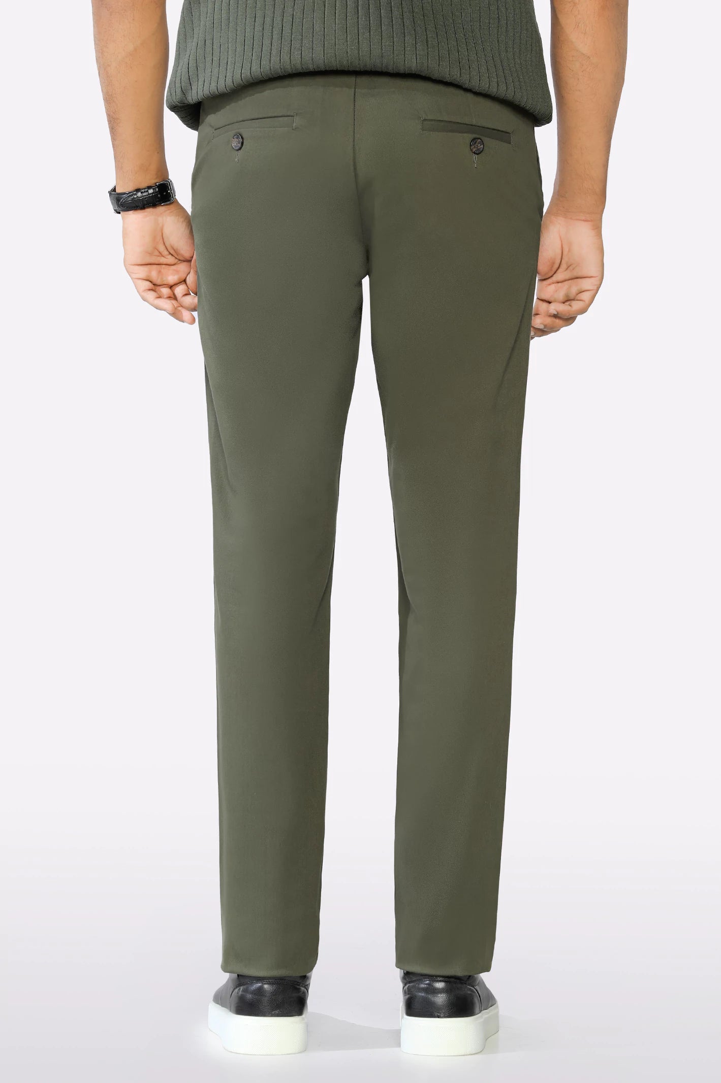 Olive Smart Fit Cotton Chino - Image 3