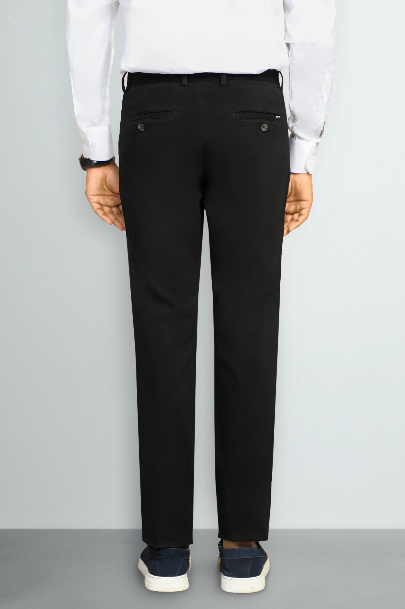 Black Smart Fit Cotton Chino - Image 3