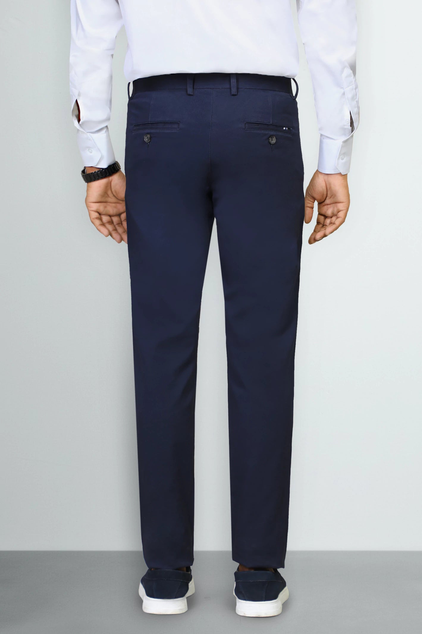 Navy Blue Smart Fit Cotton Chino - Image 3