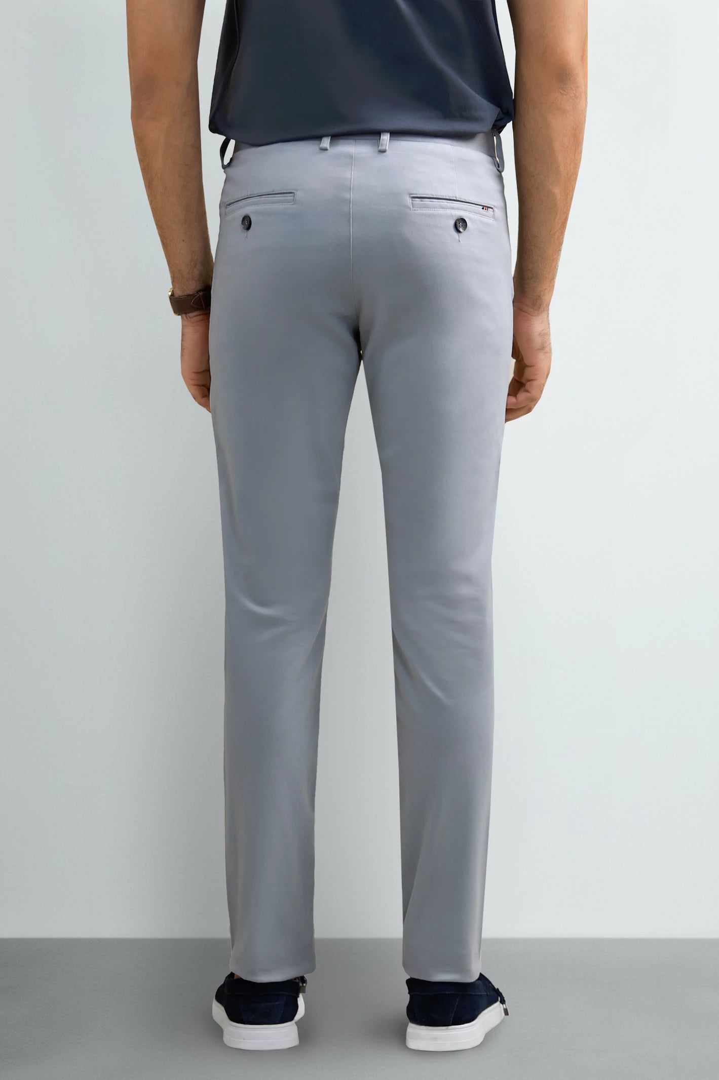 Silver Smart Fit Cotton Chino - Image 3