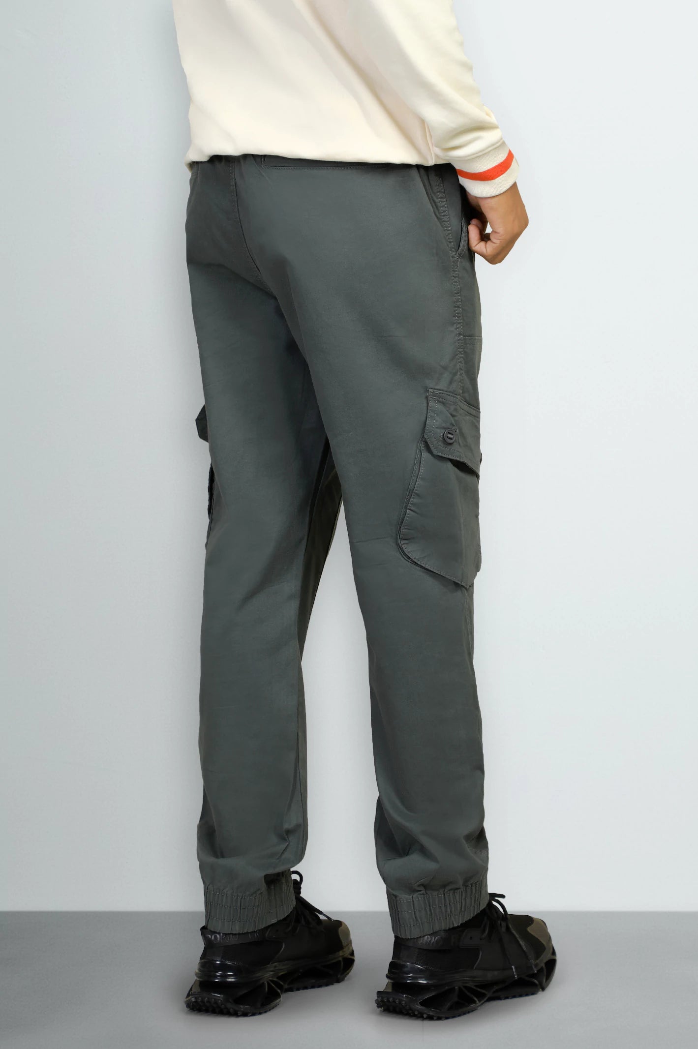 Dark Olive Smart Fit Cargo Pants - Image 3