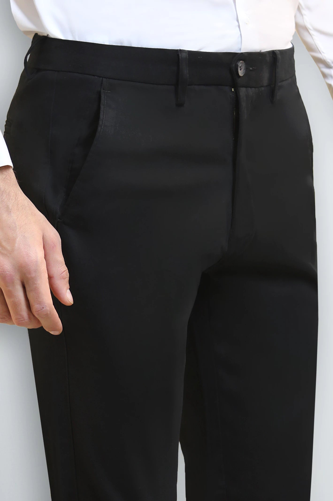 Black Smart Fit Cotton Chino - Image 2