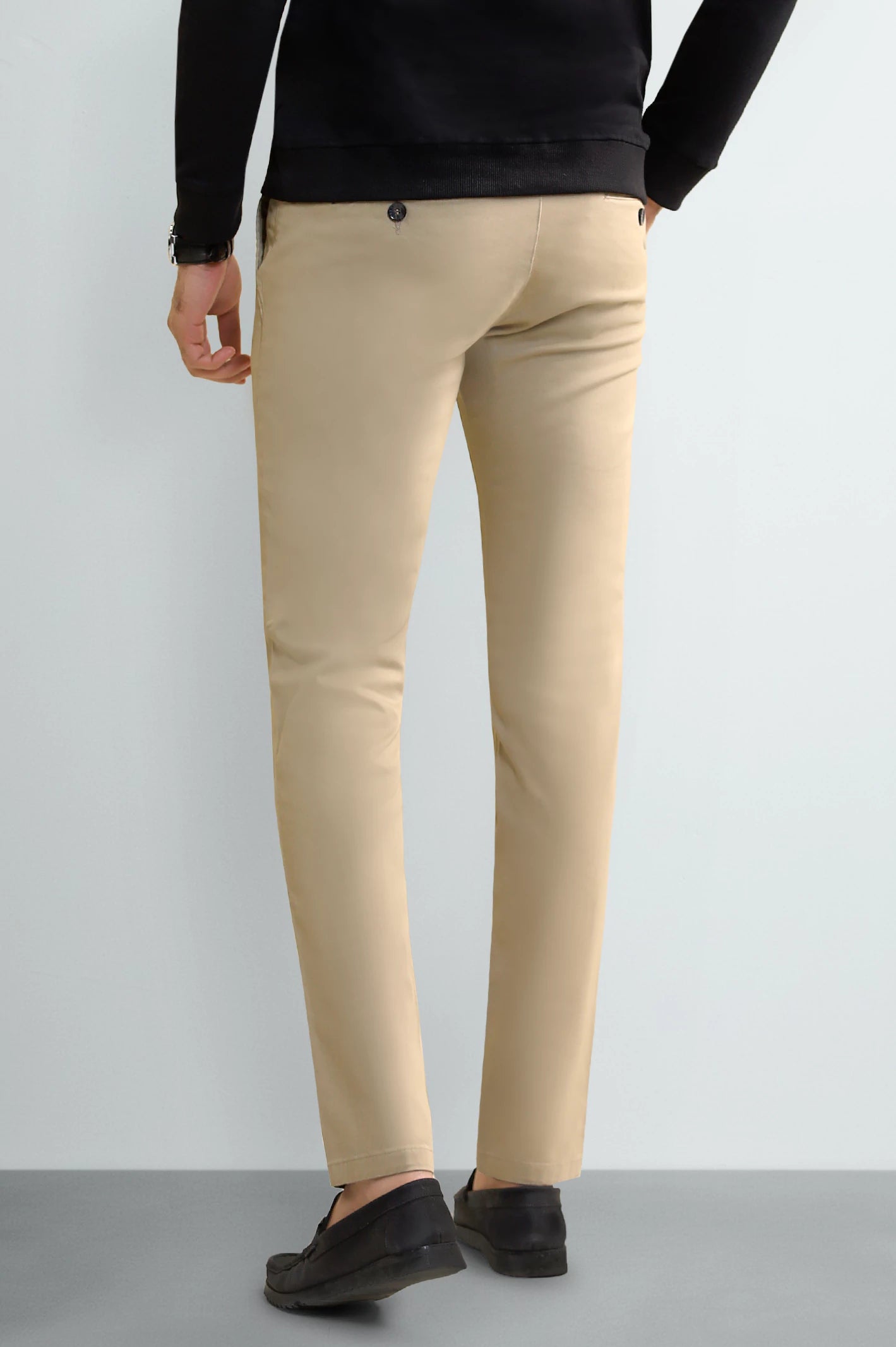 Light Khaki Cotton Chino - Image 3