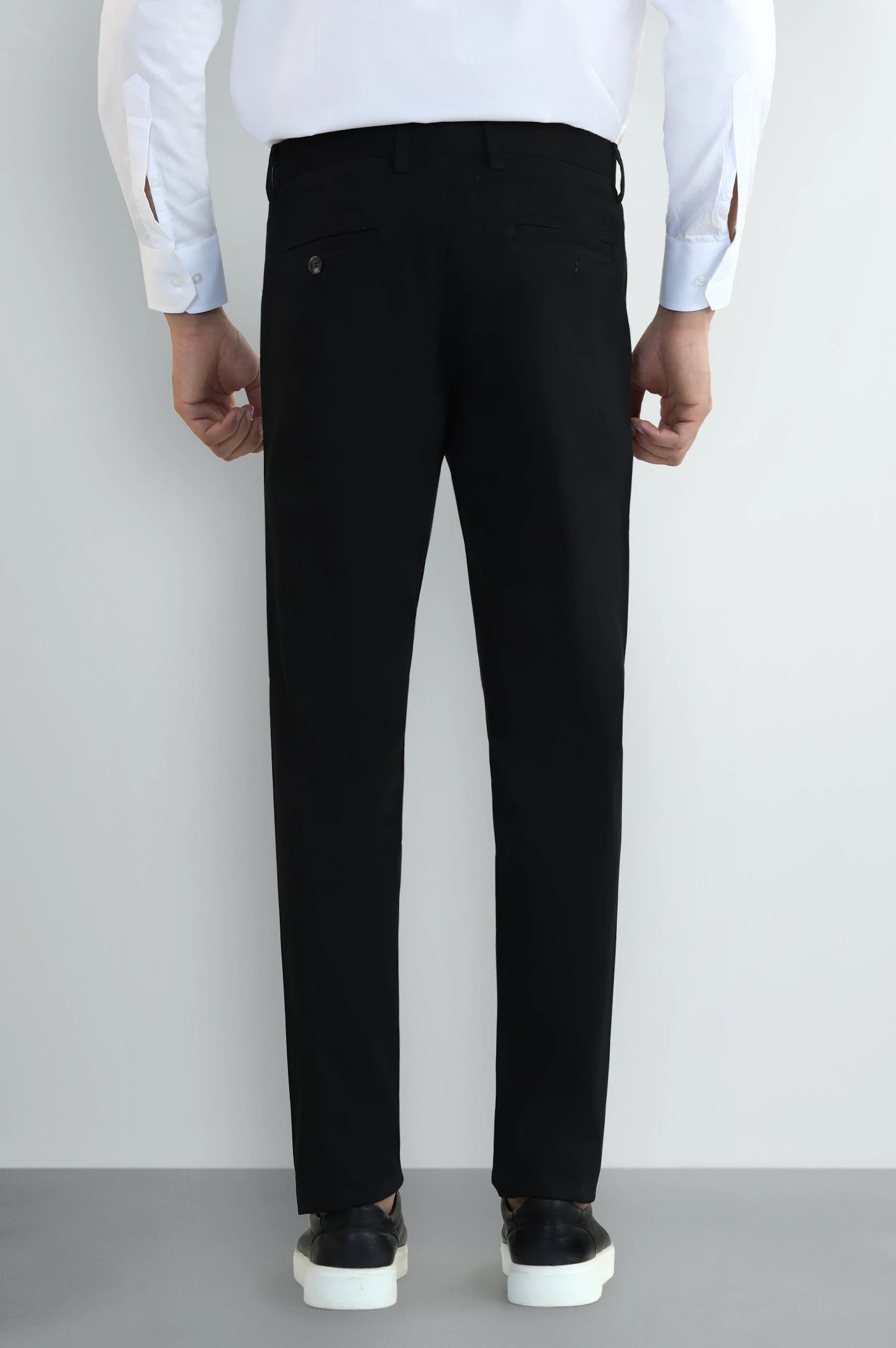 Black Smart Fit Cotton Chino - Image 3