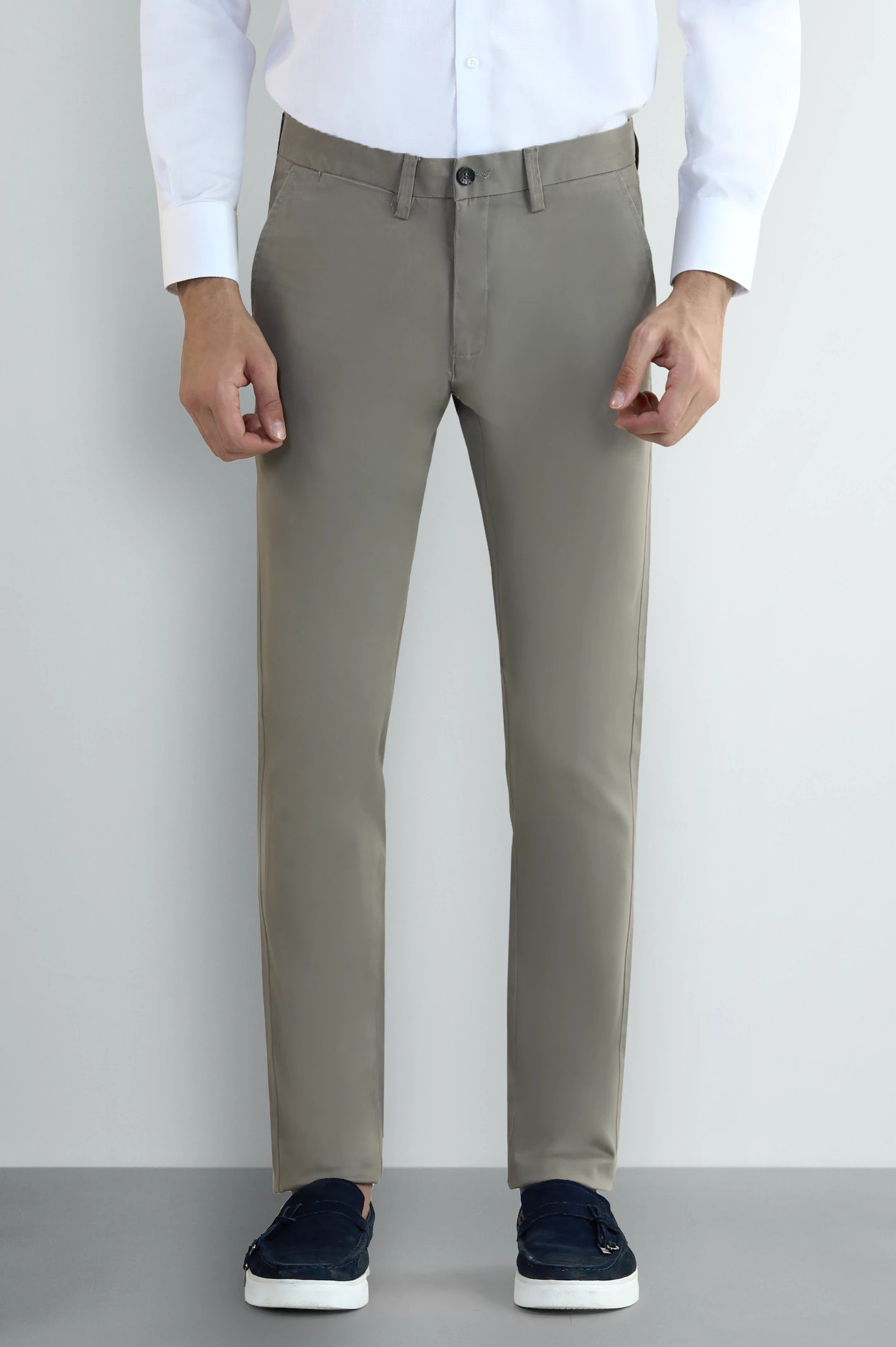 Medium Brown Smart Fit Cotton Chino
