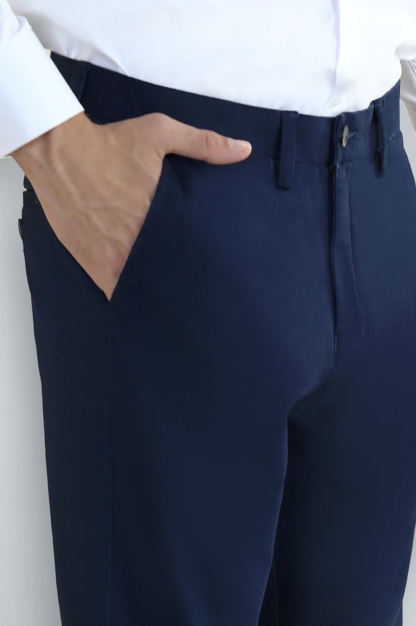 Royal Blue Smart Fit Cotton Chino - Image 2