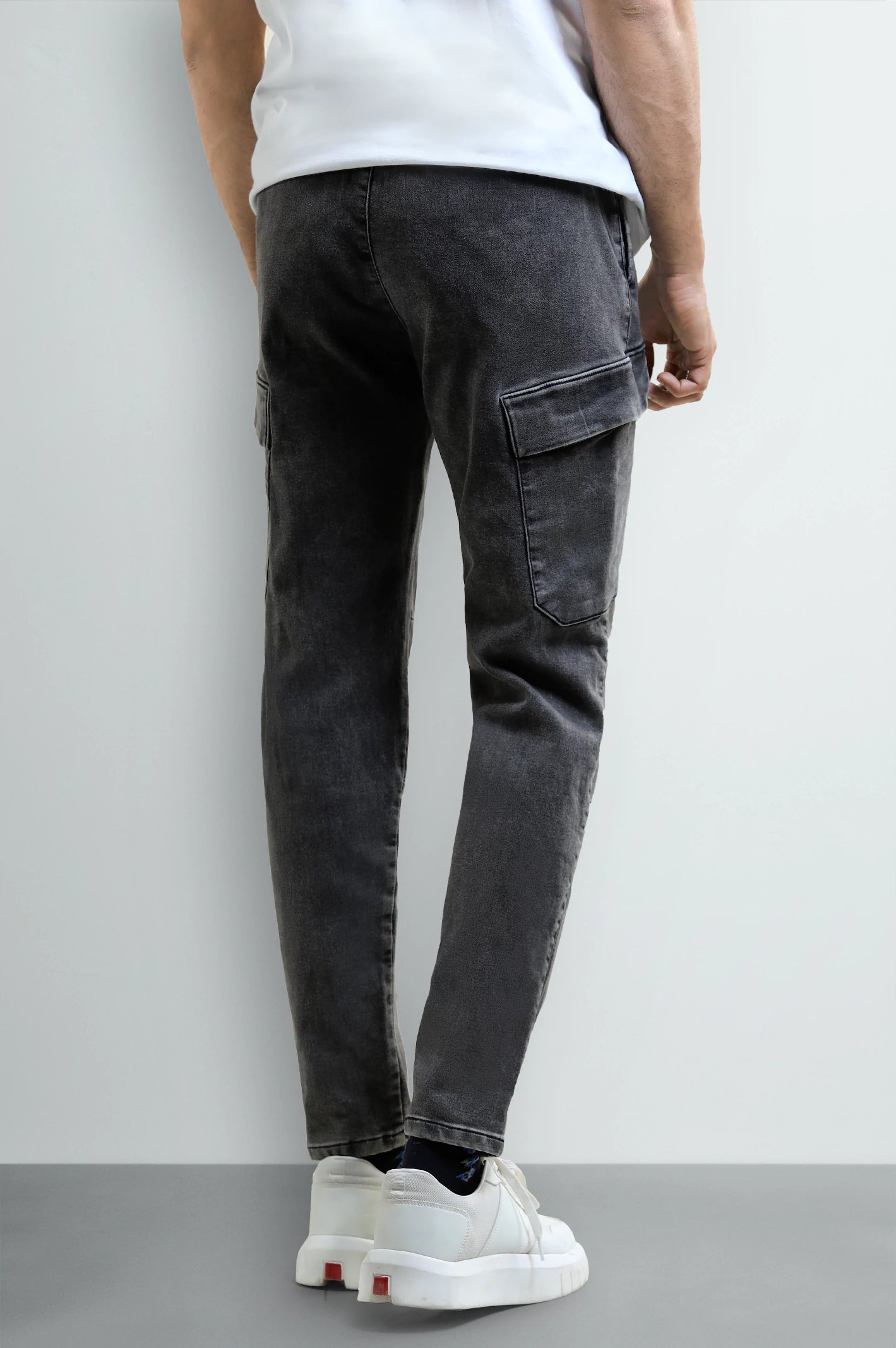 Charcoal Smart Fit Cargo Pants - Image 3