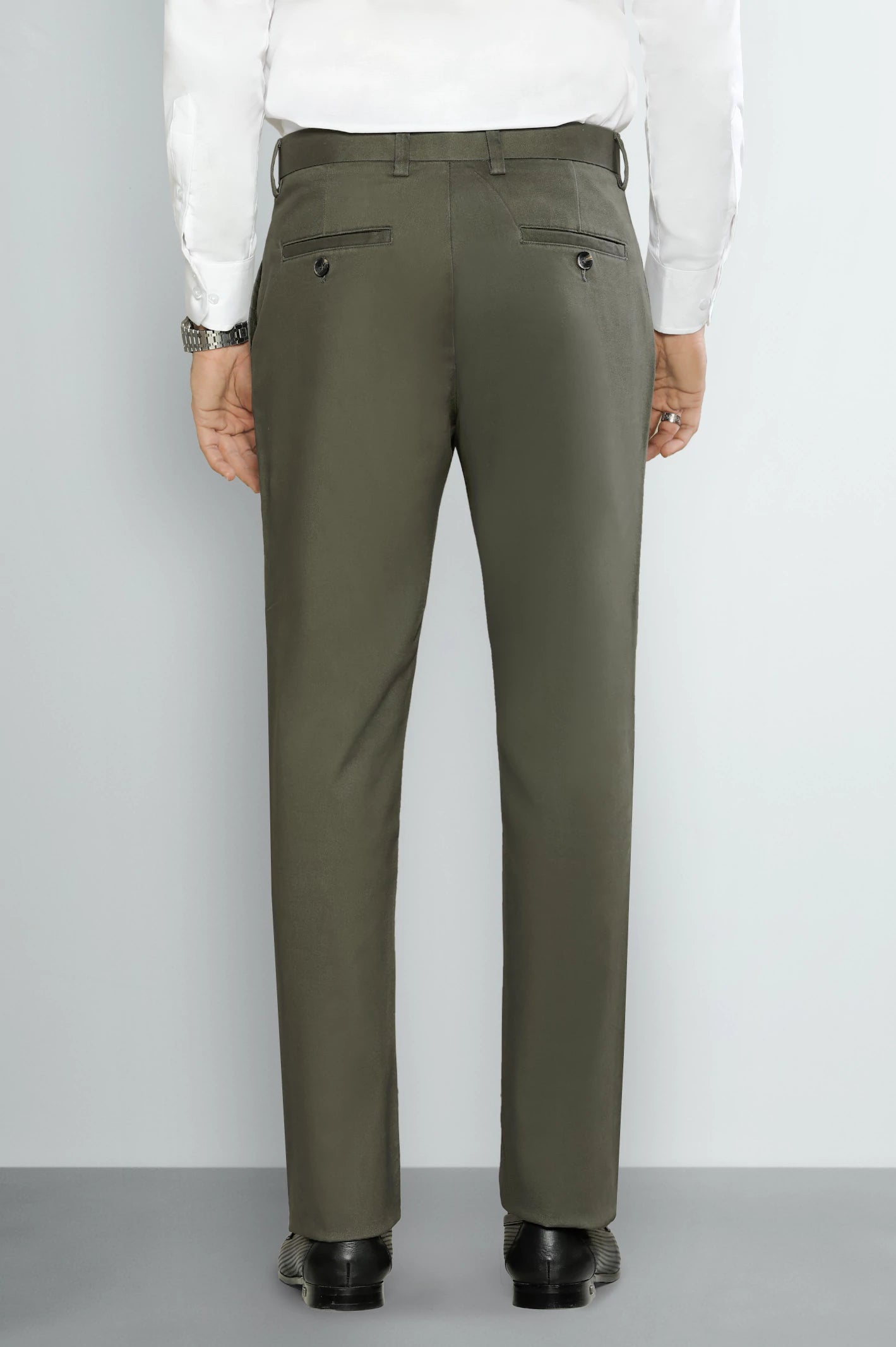 Olive Cotton Chino - Image 3