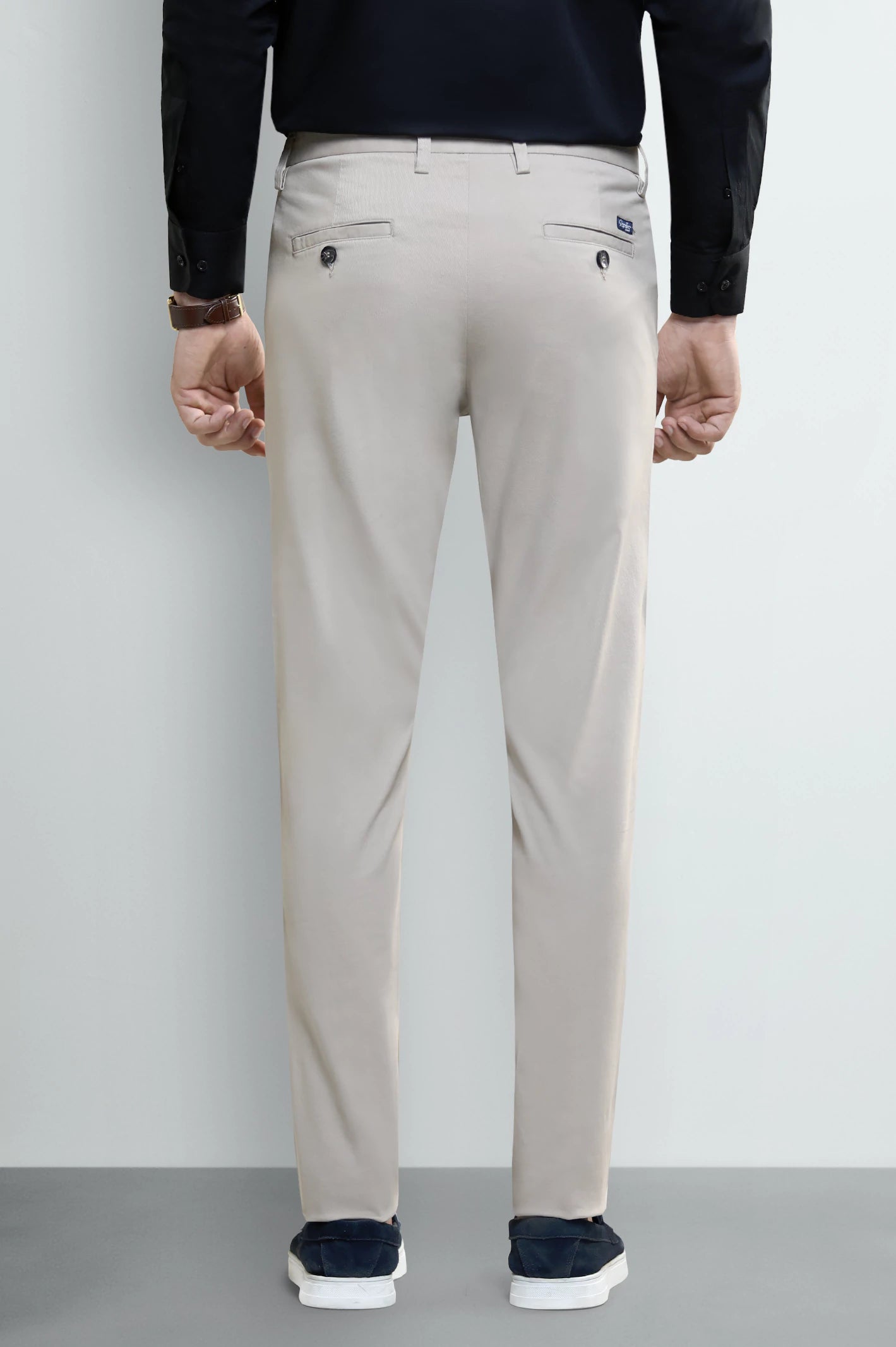 Khaki Smart Fit Cotton Chino - Image 3