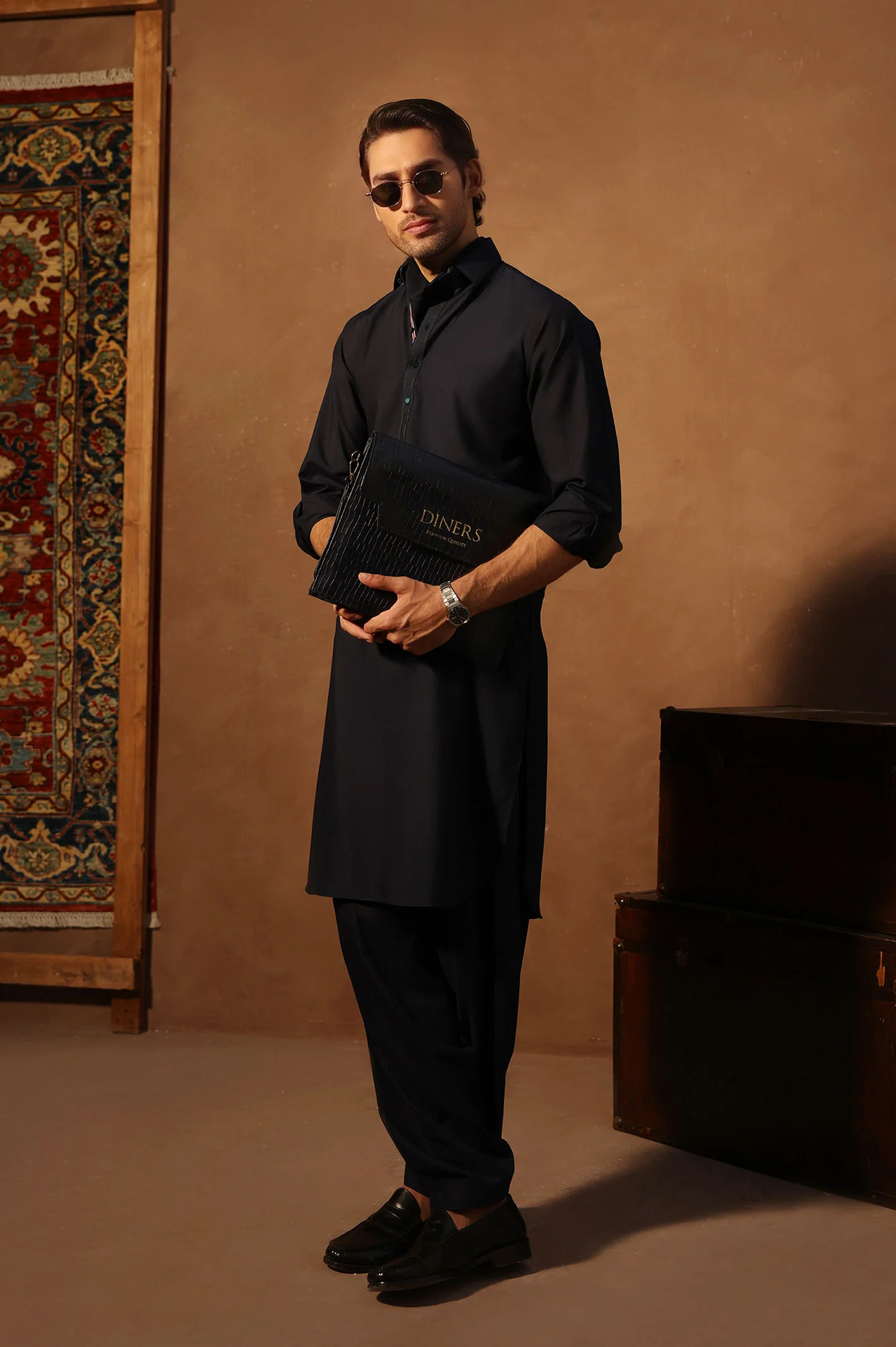 Grey Wash & Wear Shalwar Kameez - Image 2