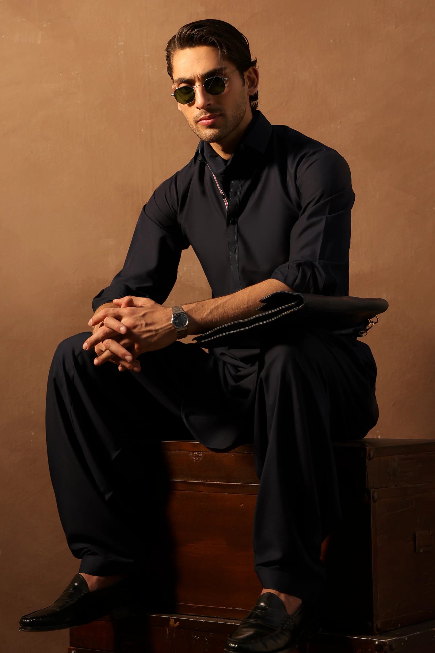Grey Wash & Wear Shalwar Kameez - Image 6